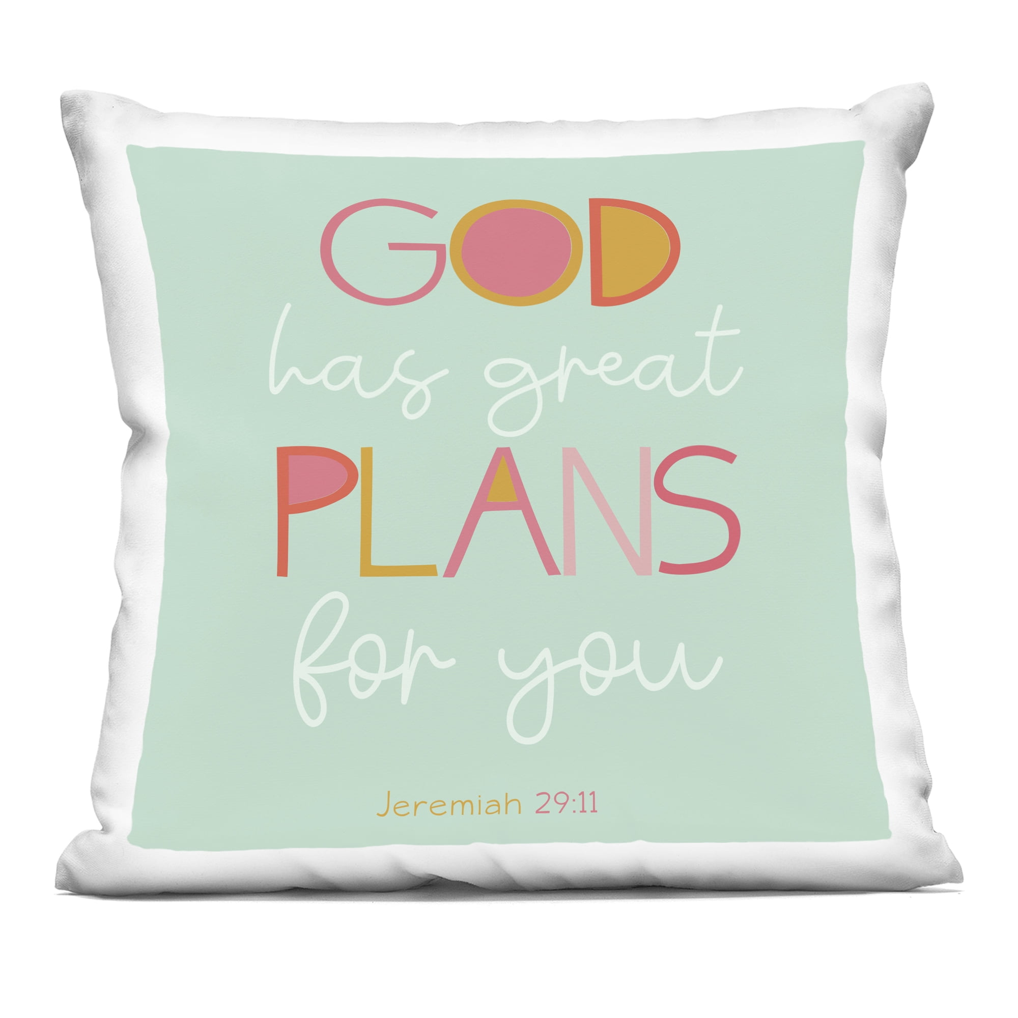 Stupell Industries Green God's Plans For You Decorative Printed Throw Pillow, design by SD Graphics Studio