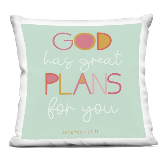 Stupell Industries Green God's Plans For You Decorative Printed Throw Pillow, design by SD Graphics Studio