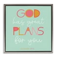 thumbnail image 1 of Stupell Industries Cottage Green God's Plans For You Gray Floating Frame Canvas Art, 25 x 25, by SD Graphics Studio, 1 of 8