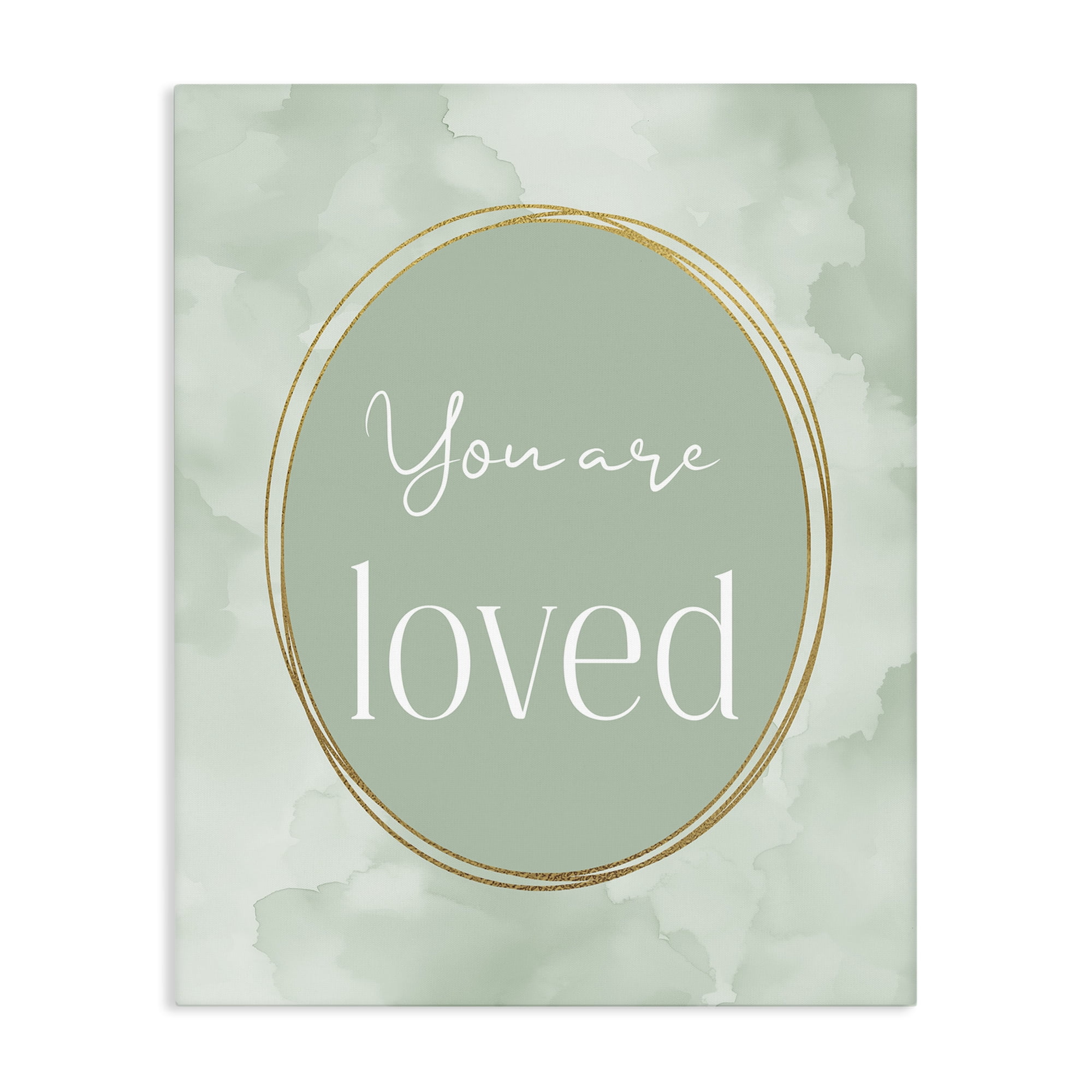 Stupell Industries Green Golden Affirmation Canvas Wall Art, design by Christine Simpson Art