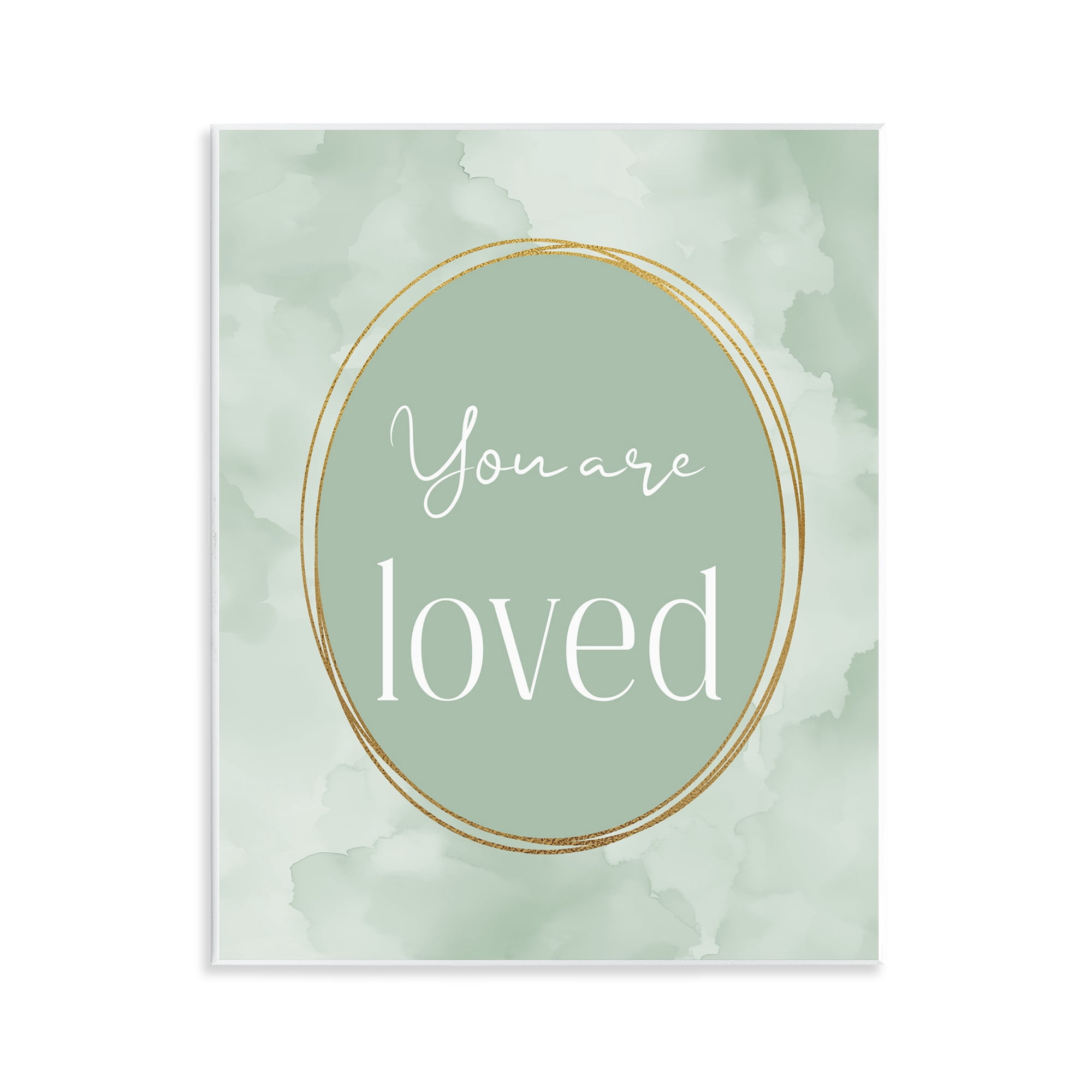 Stupell Industries Green Golden Affirmation Wall Plaque Art, design by Christine Simpson Art