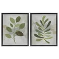 thumbnail image 1 of Stupell Industries Green Leaf Branches on Grey Floral Painting Black Floater Framed Canvas Art Print Wall Art, 31 x 25, Set of 2, 1 of 9