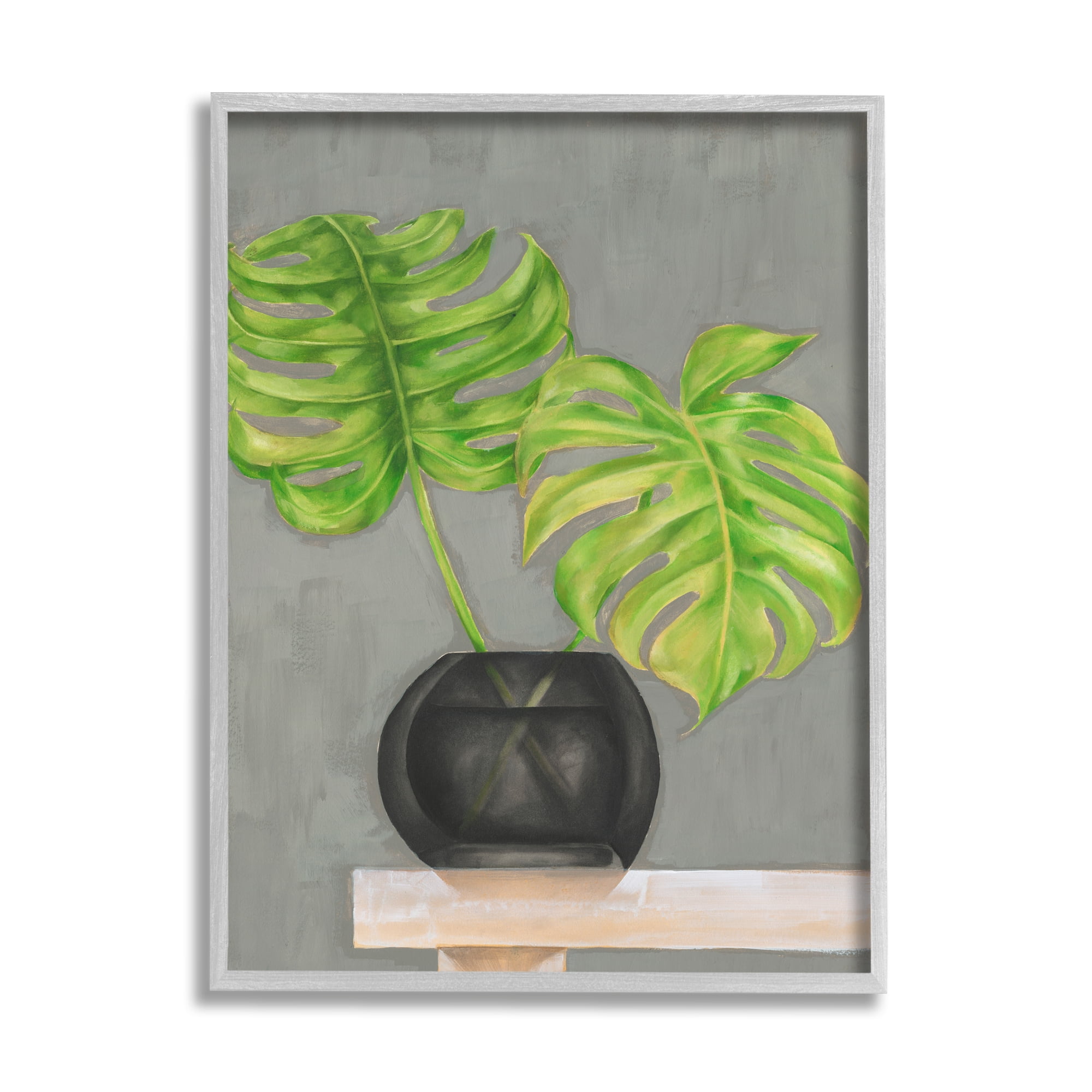 Stupell Industries Green Monstera Palm Pair Indoor Tabletop Still Life, 11 x 14, Design by Jennifer GoldbergerÂ&nbsp;