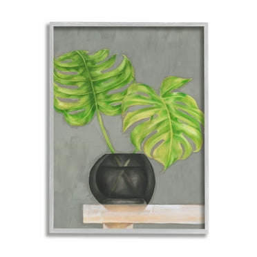 Stupell Industries Green Monstera Palm Pair Indoor Tabletop Still Life, 11 x 14, Design by Jennifer GoldbergerÂ&nbsp;