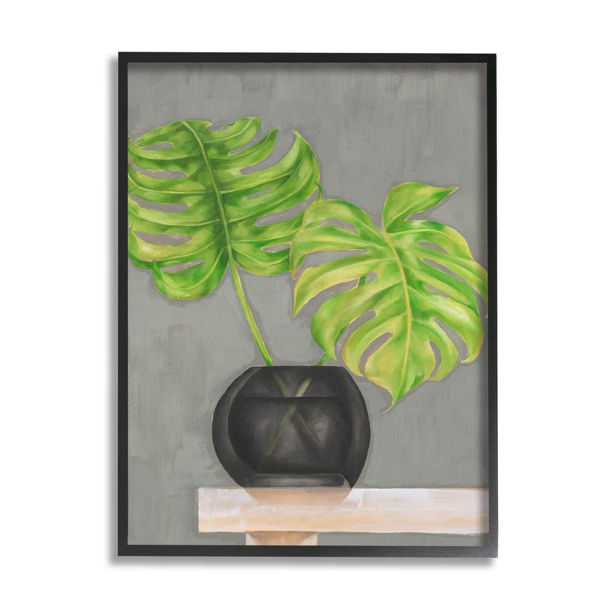 Stupell Industries Green Monstera Palm Pair Indoor Tabletop Still Life, 11 x 14, Design by Jennifer Goldberger&nbsp;