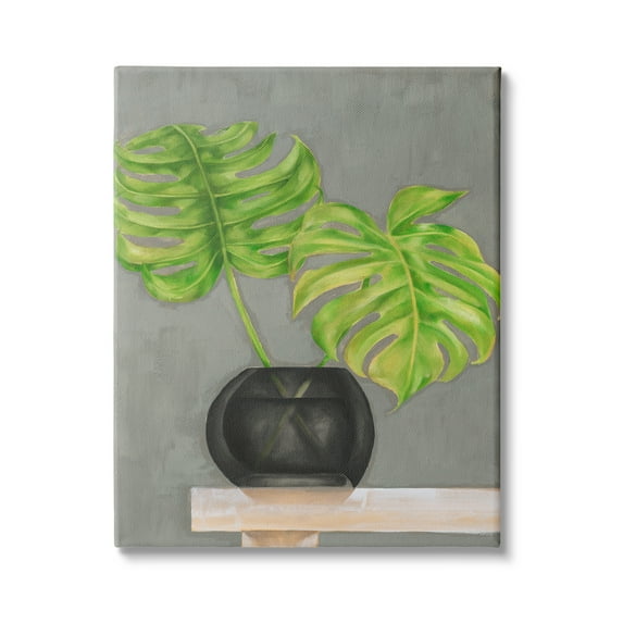 Stupell Industries Green Monstera Palm Pair Indoor Tabletop Still Life, 36 x 48, Design by Jennifer Goldberger 