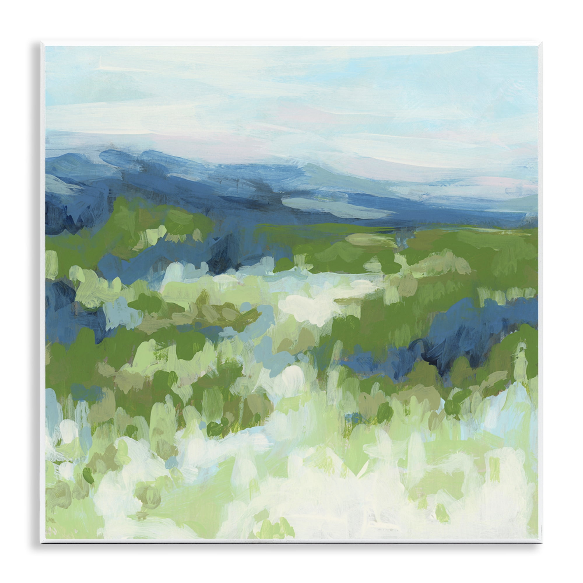 Stupell Industries Green Nature Abstraction Abstract Painting Unframed Art Print Wall Art, 12 x 12