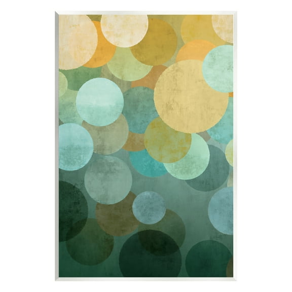 Stupell Industries Green Ombre Circles Pattern Abstract Painting Unframed Art Print Wall Art, 10 x 15