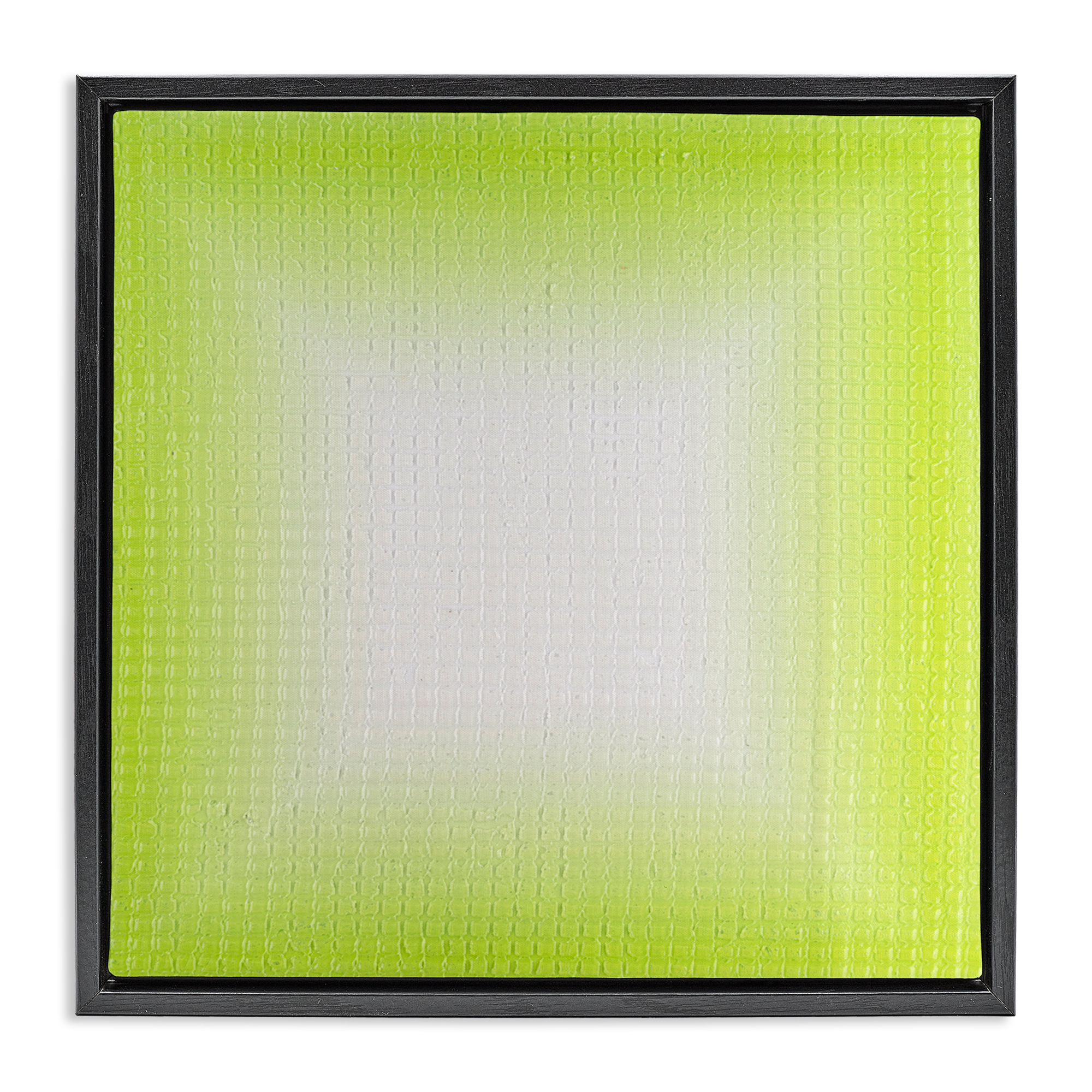 Stupell Industries Green Ombre Fade Abstract Painting Black Floater Framed Canvas Art Print Wall Art, 18 x 18