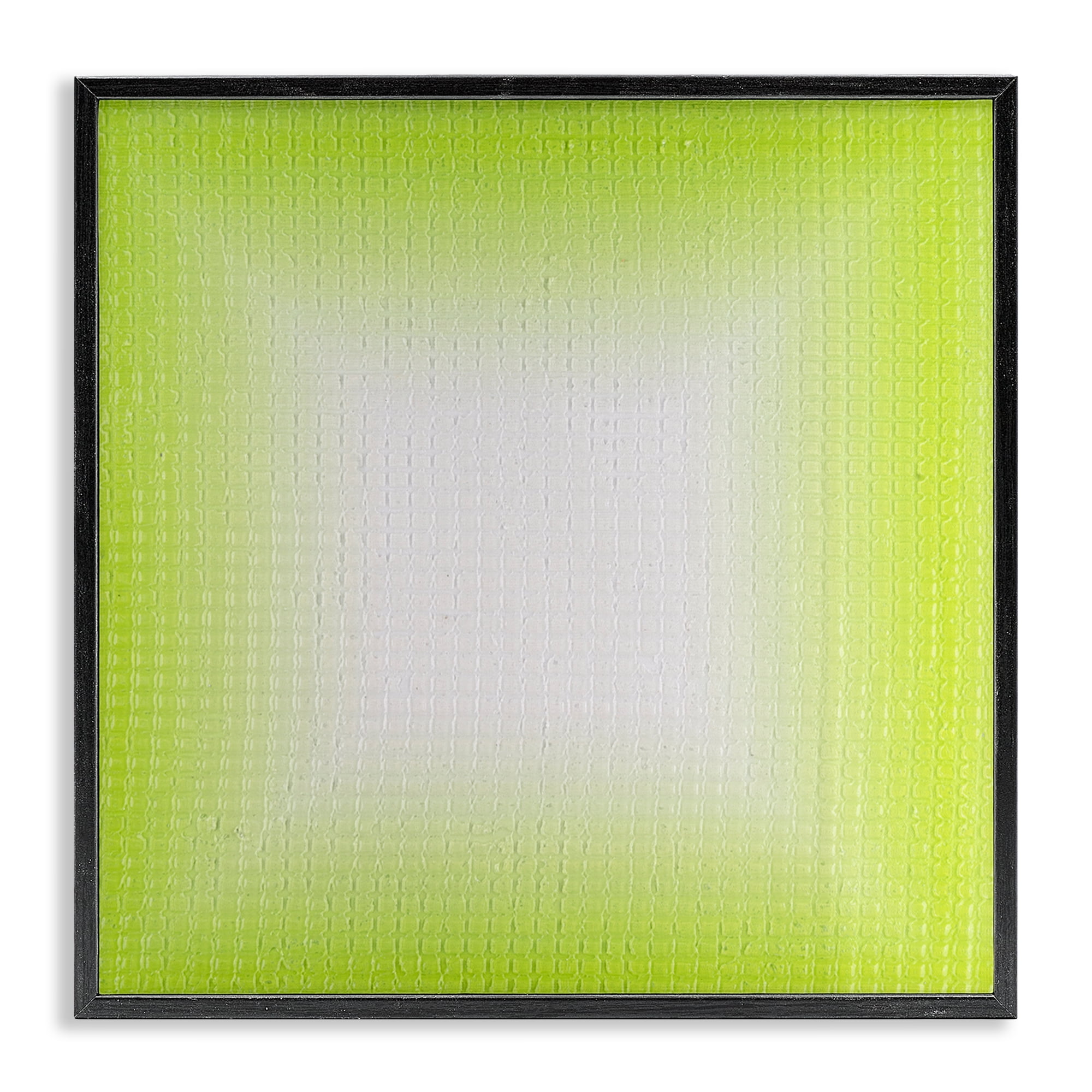 Stupell Industries Green Ombre Fade Abstract Painting Black Framed Art Print Wall Art, 12 x 12