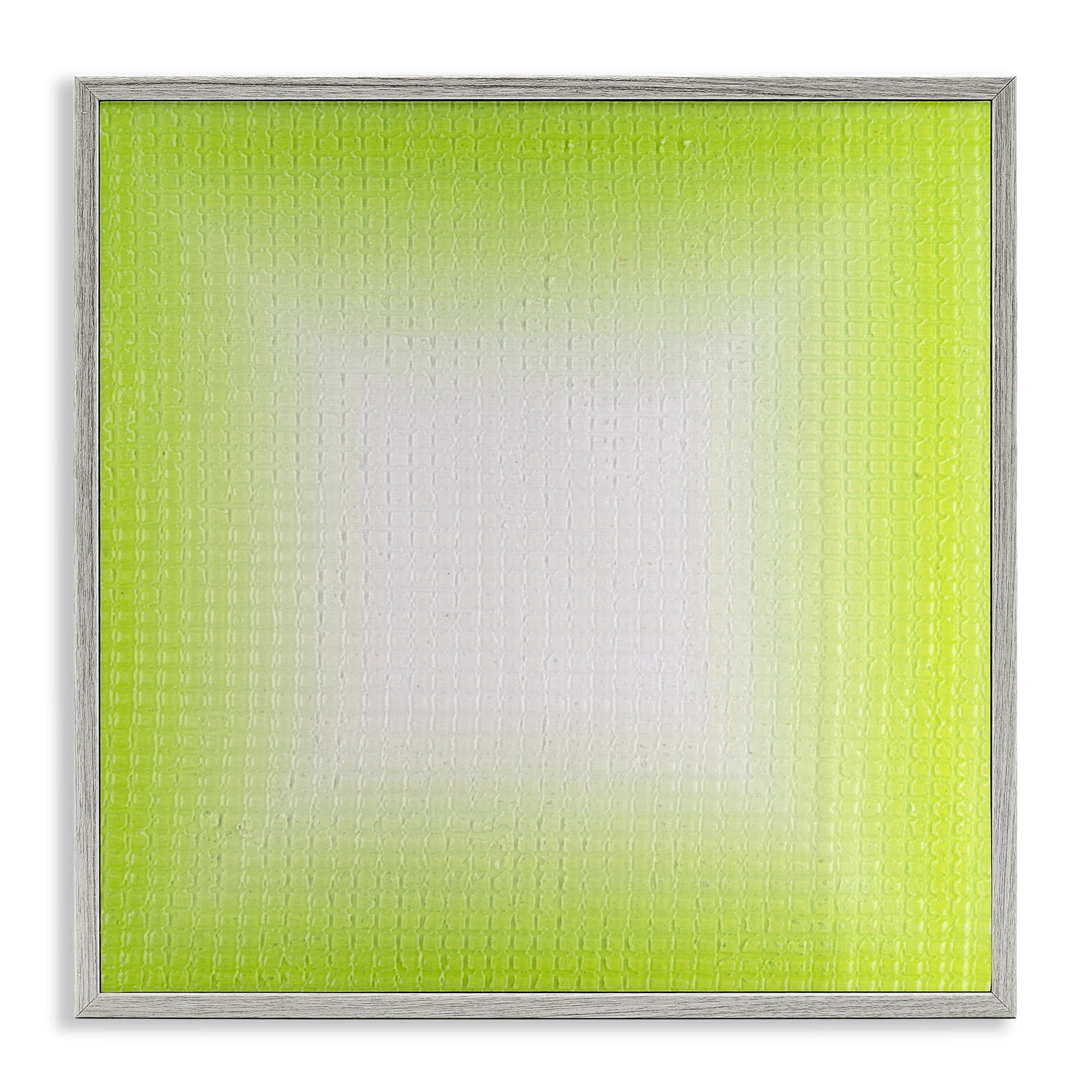 Stupell Industries Green Ombre Fade Abstract Painting Gray Framed Art Print Wall Art, 12 x 12