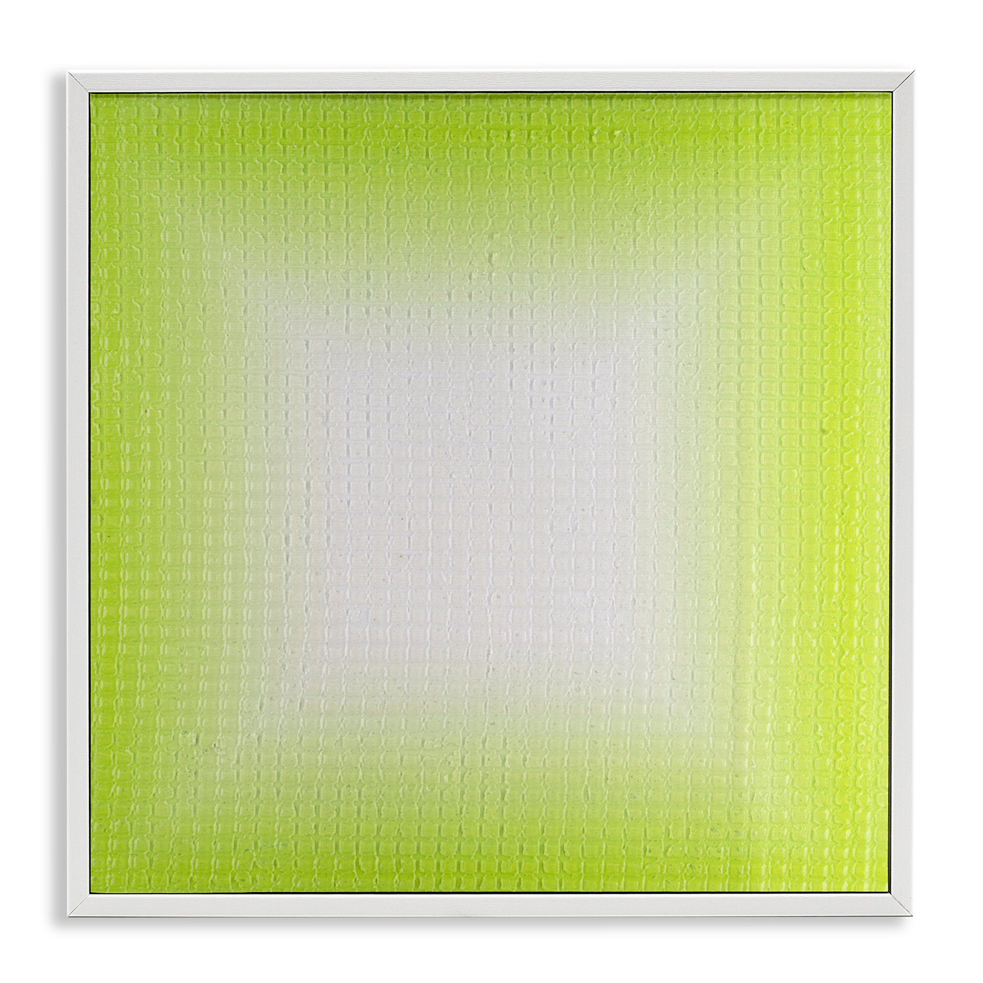 Stupell Industries Green Ombre Fade Abstract Painting White Framed Art Print Wall Art, 24 x 24