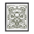thumbnail image 1 of Stupell Industries Green Outline Floral Bouquet Floral Painting Black Floater Framed Canvas Art Print Wall Art, 25 x 31, 1 of 9