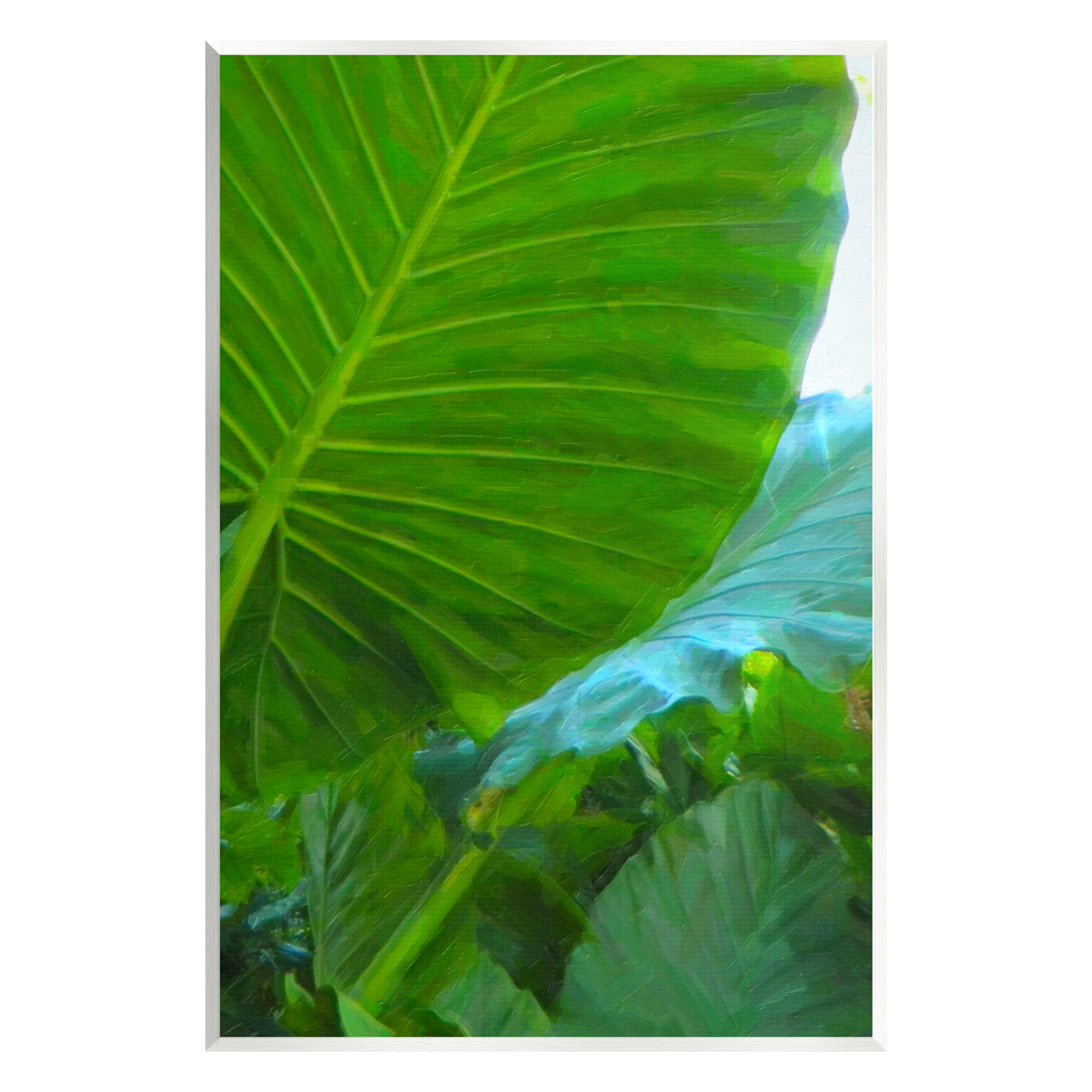 Stupell Industries Green Palm Leaf Painting Botanical & Floral Photography Unframed Art Print Wall Art, 13 x 19