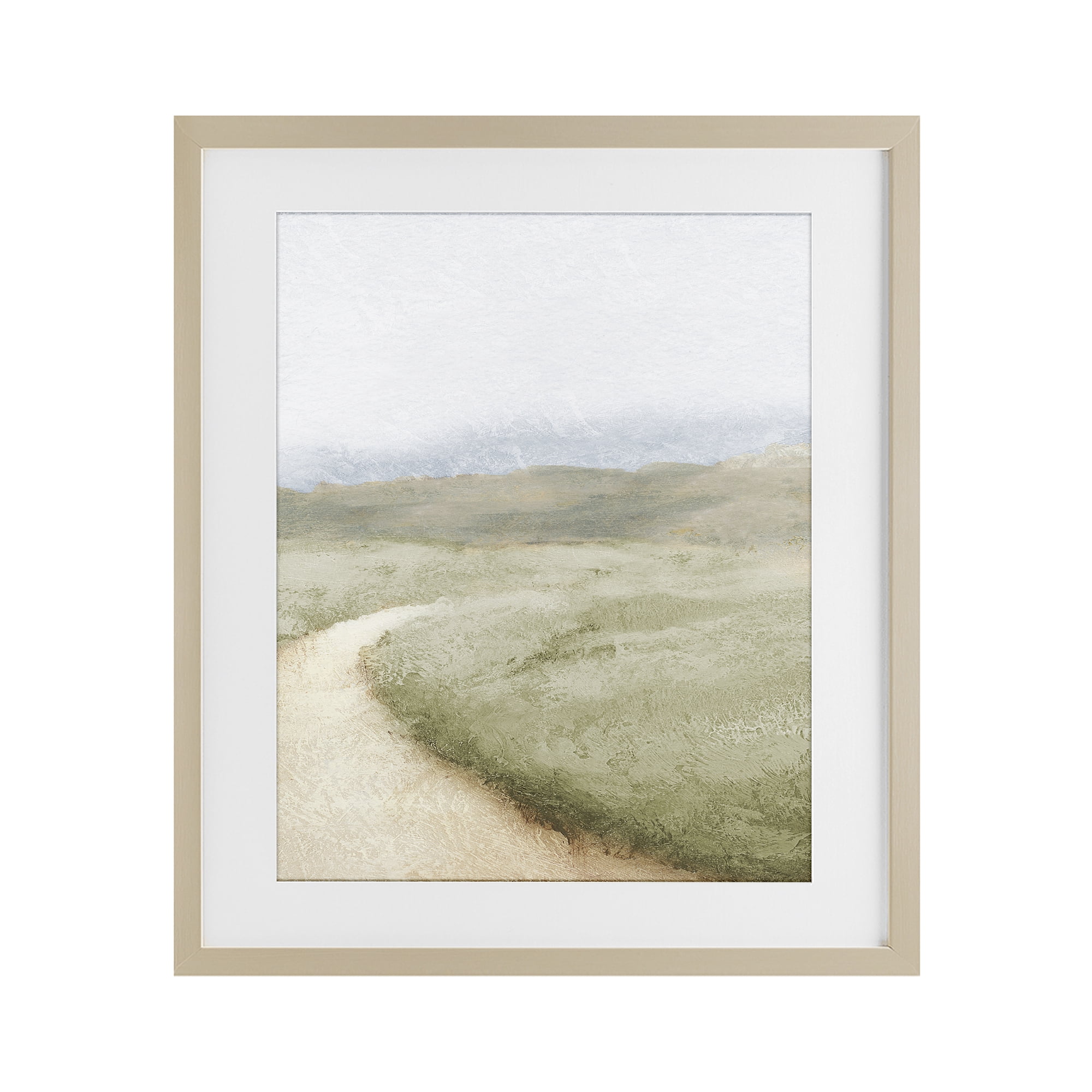 Stupell Industries Green Pasture Quiet Landscape Birch Framed Print Under Glass, design by Michael Marcon