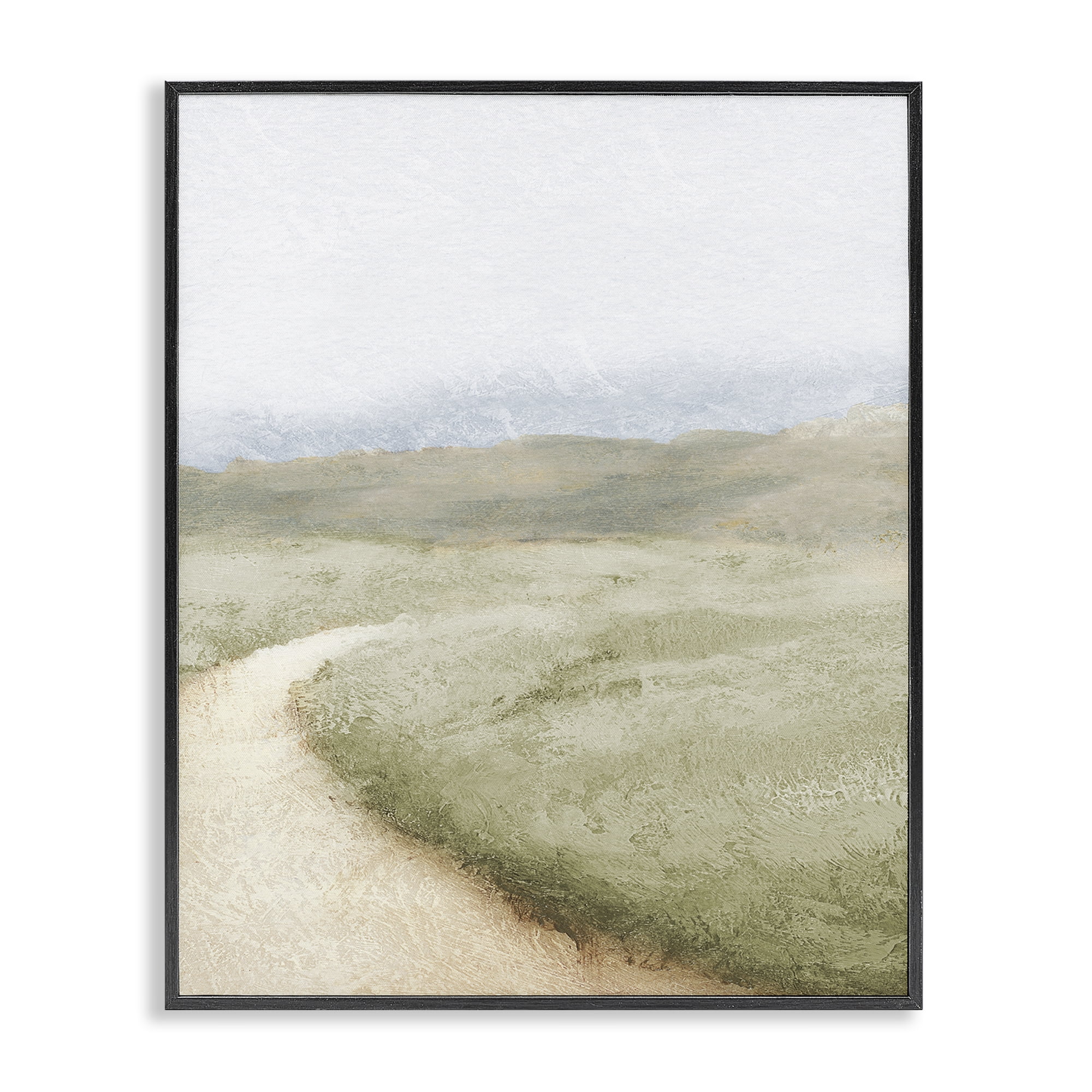 Stupell Industries Green Pasture Quiet Landscape Black Framed Giclee Art, design by Michael Marcon