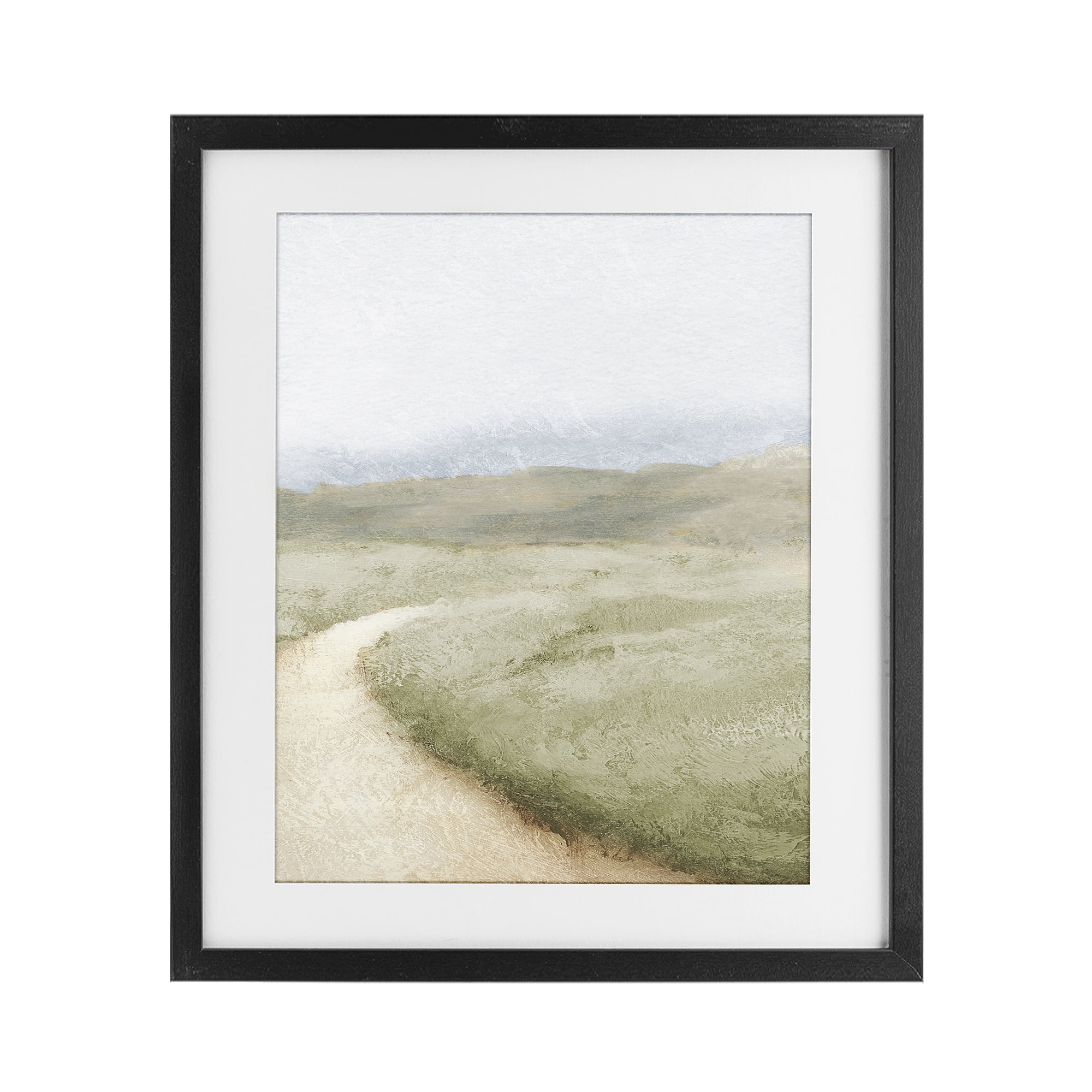 Stupell Industries Green Pasture Quiet Landscape Black Framed Print Under Glass, design by Michael Marcon