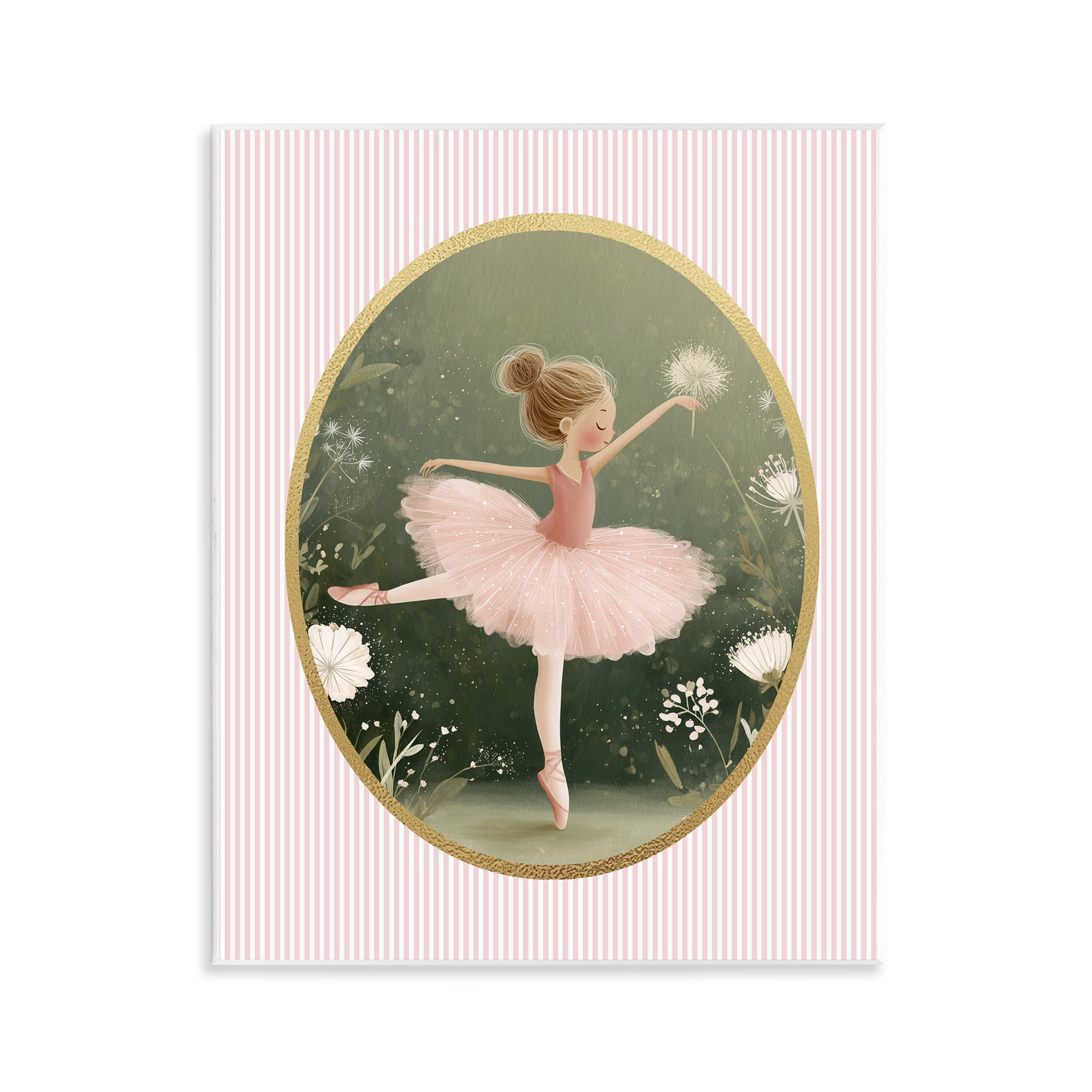 Stupell Industries Green & Pink Ballerina Wall Plaque Art, design by Christine Simpson Art