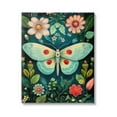 thumbnail image 1 of Stupell Industries Green & Pink Moth Pattern Animals & Insects Painting Gallery Wrapped Canvas Art Print Wall Art, 16 x 20, 1 of 8