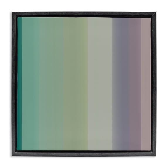 Stupell Industries Contemporary Green & Purple Gradient Black Floating Frame Canvas Art, 18 x 18, by Third & Wall Studios