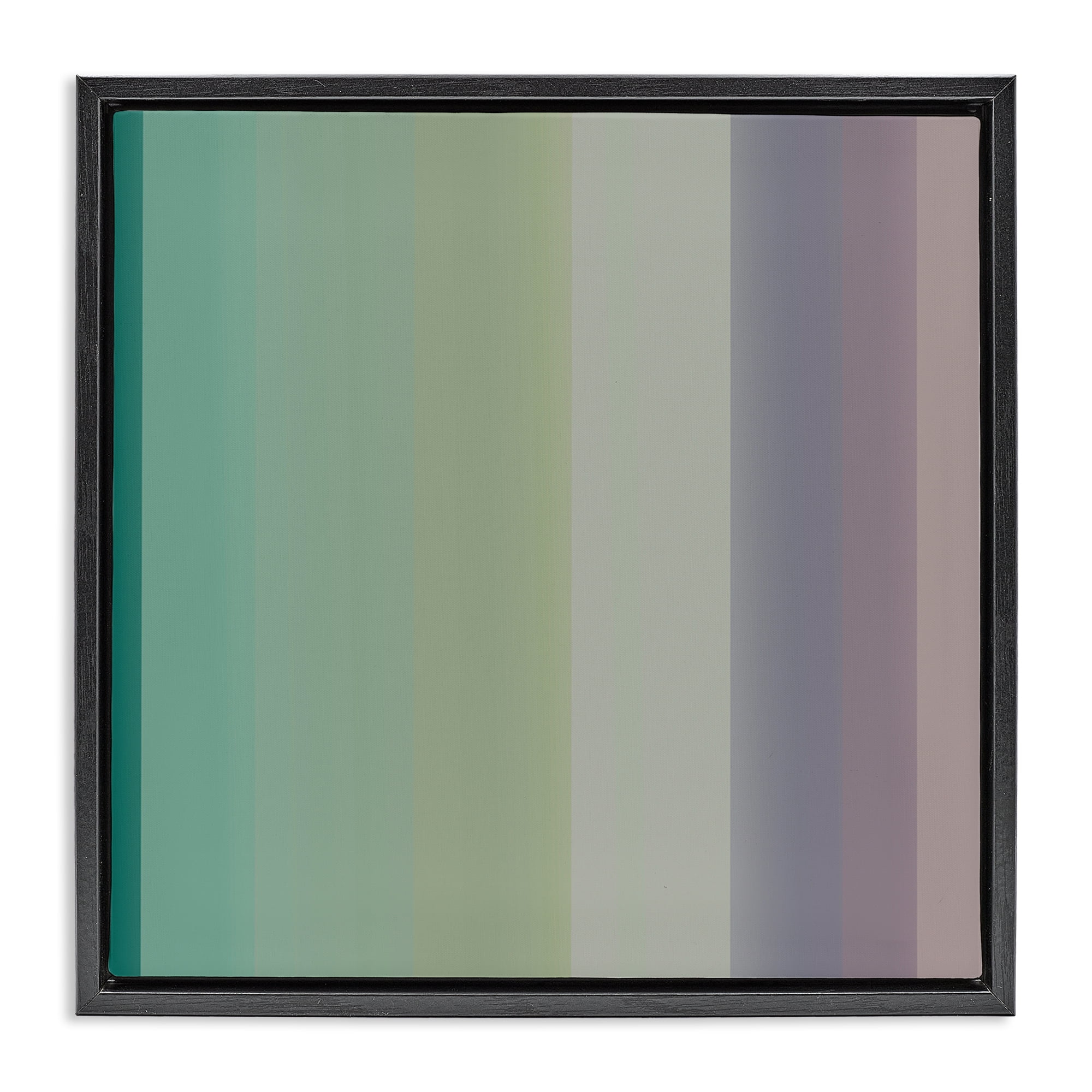 Stupell Industries Green & Purple Gradient Abstract Painting Black Floater Framed Canvas Art Print Wall Art, 25 x 25