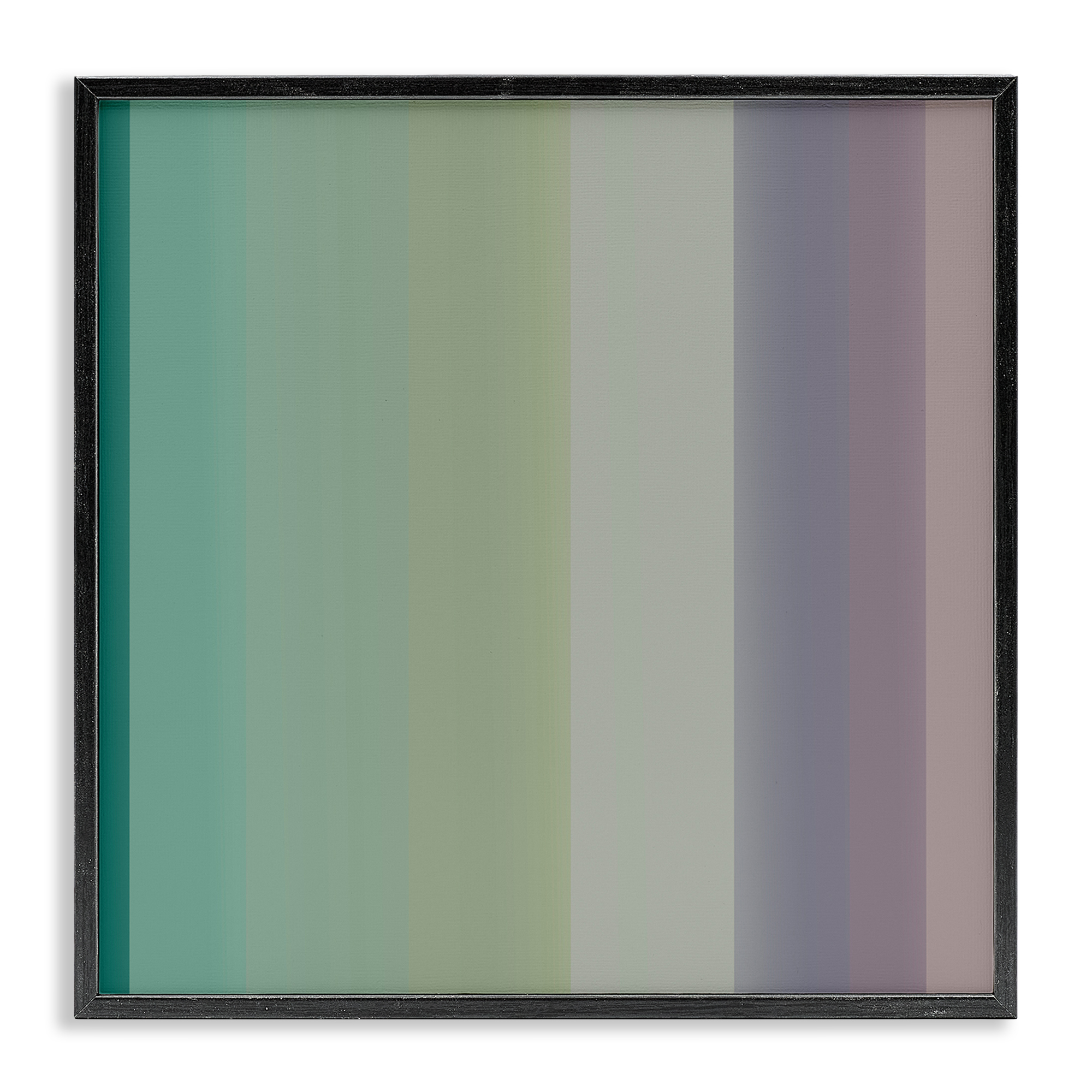 Stupell Industries Green & Purple Gradient Abstract Painting Black Framed Art Print Wall Art, 12 x 12