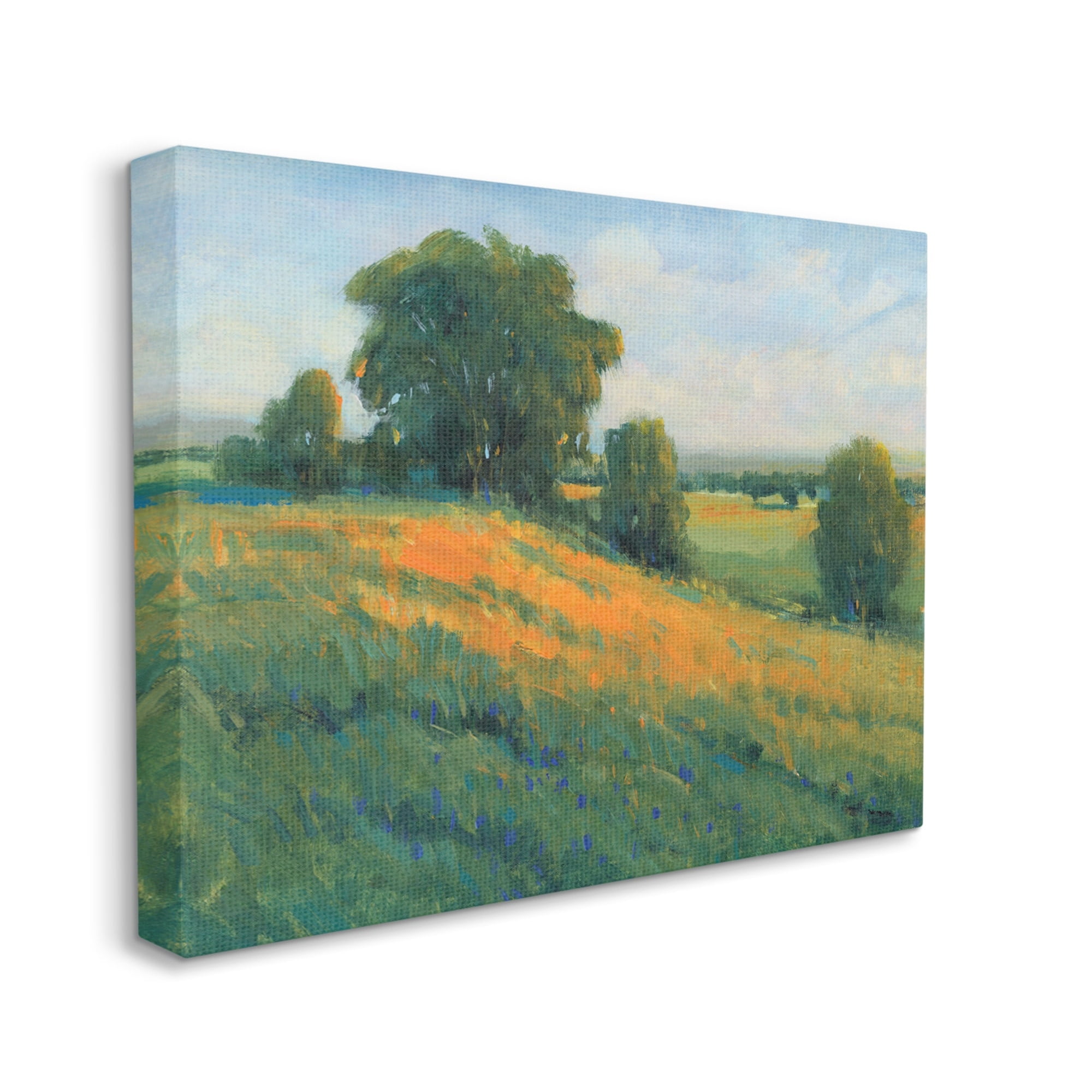 Stupell Industries Green Rolling Hills Blue Poppy Fields Landscapes,24 x 30,Designed by Tim OToole