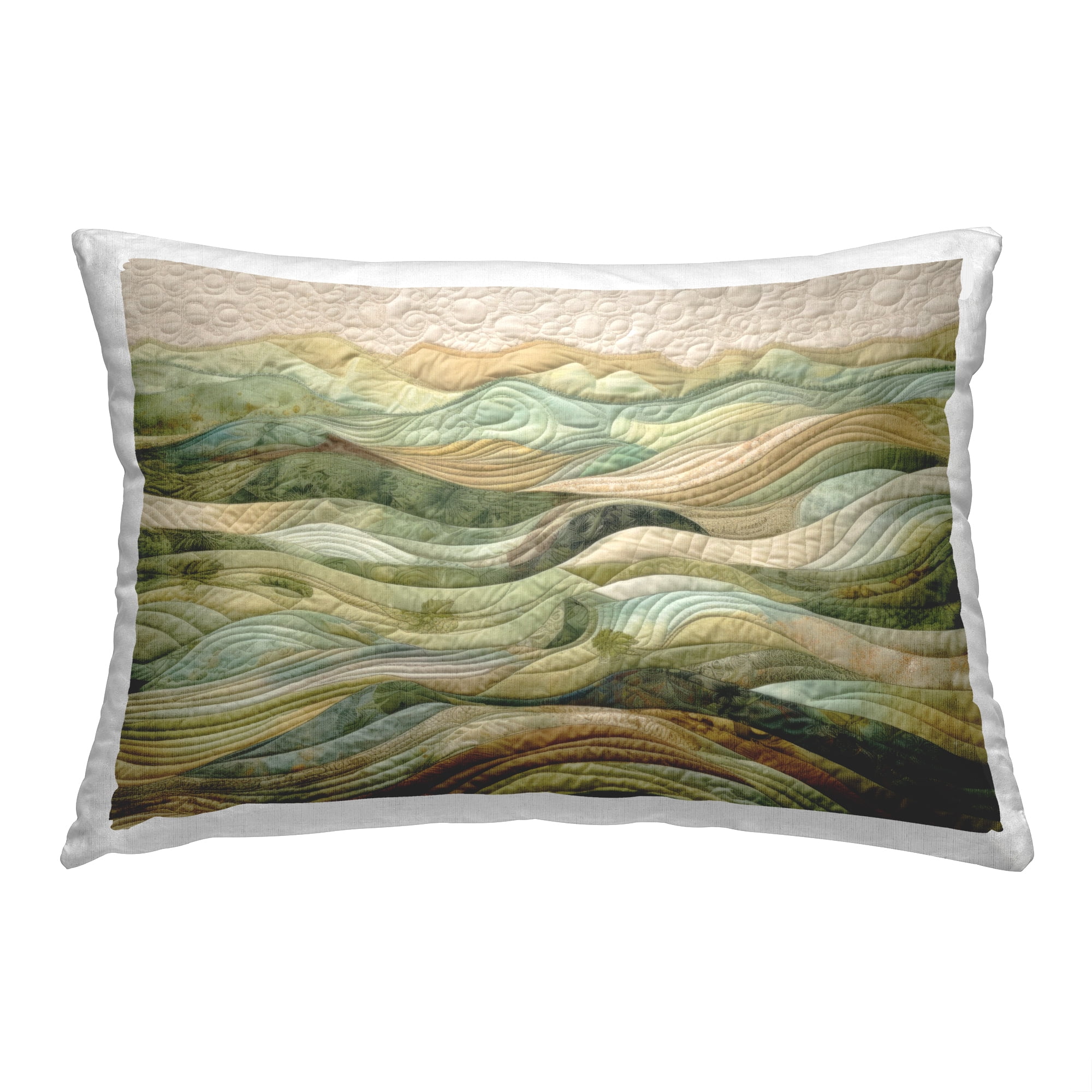 Stupell Industries Green Rolling Hills Decorative Printed Throw Pillow, 14 x 20