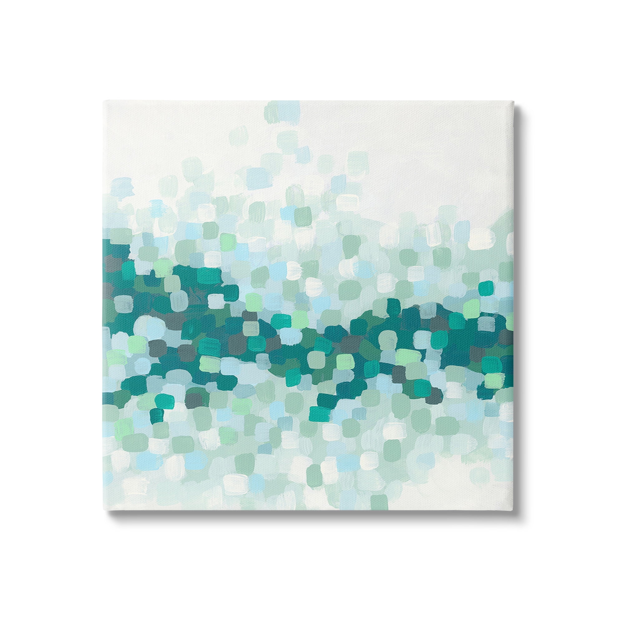 Stupell Industries Green Speckled Horizon Abstract Painting Gallery Wrapped Canvas Art Print Wall Art, 24 x 24