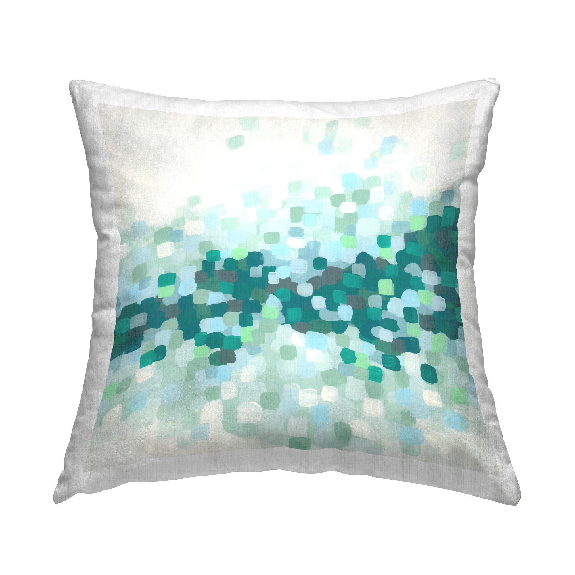 Stupell Industries Green Speckled Shapes Decorative Printed Throw Pillow Design by June Erica Vess