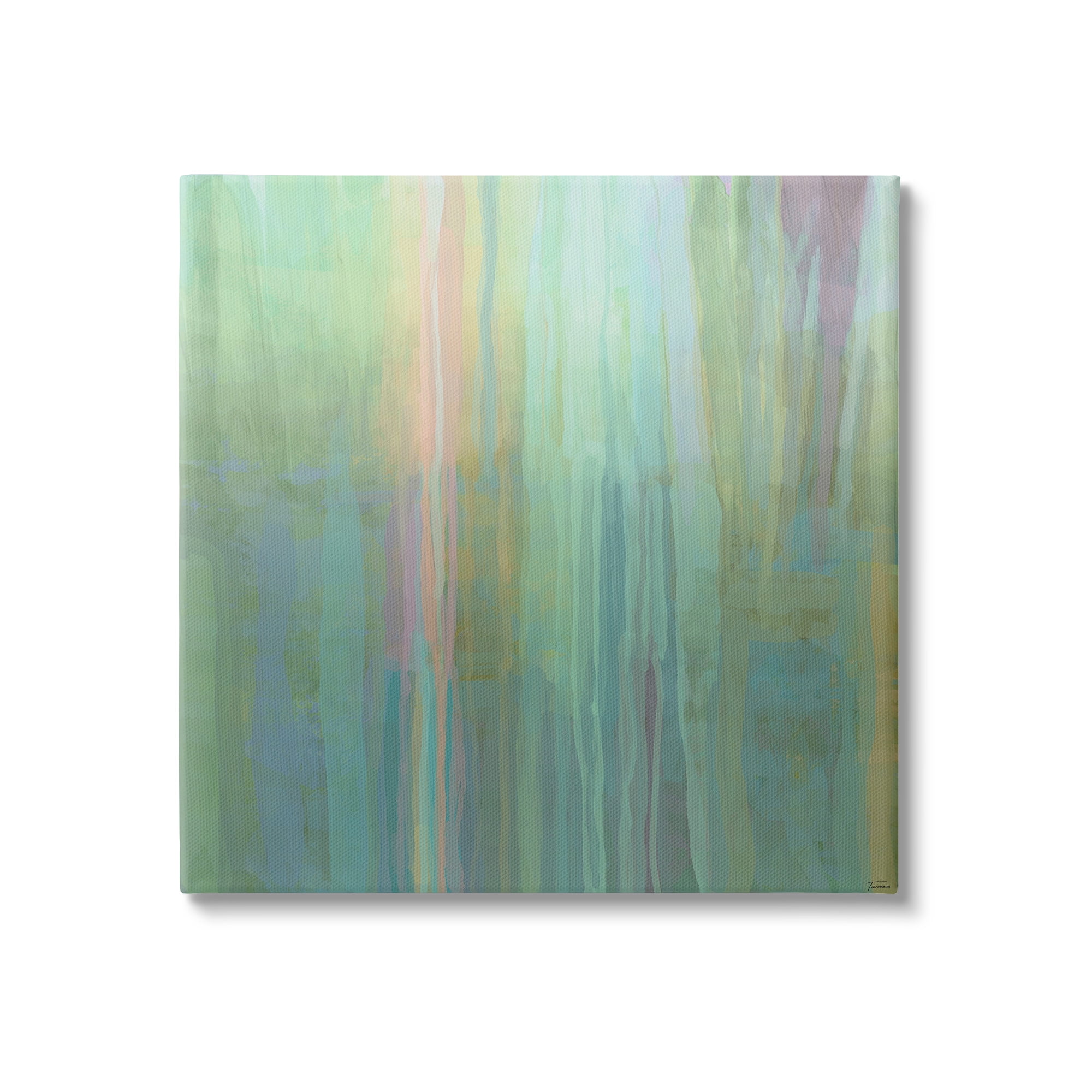 Stupell Industries Green Streaked Modern Brushed Lines Painting Gallery Wrapped Canvas Print Wall Art, Design by Michael Tienhaara