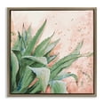 thumbnail image 1 of Stupell Industries Green Succulent Plant Leaves Botanical & Floral Painting Brown Floater Framed Canvas Art Print Wall Art, 18 x 18, 1 of 9
