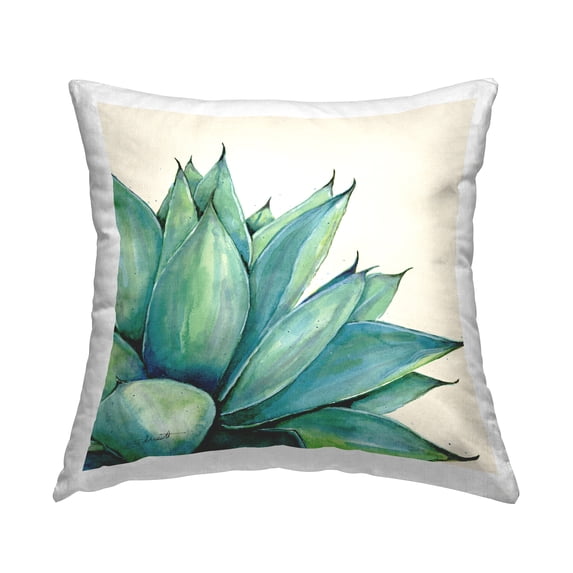 Stupell Industries Green Succulent Shrub Plant Printed Throw Pillow Design by Stephanie Workman Marrott
