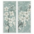 thumbnail image 1 of Stupell Industries Green Toned Blossoms Floral Painting White Framed Art Print Wall Art, 13 x 30, Set of 2, 1 of 8