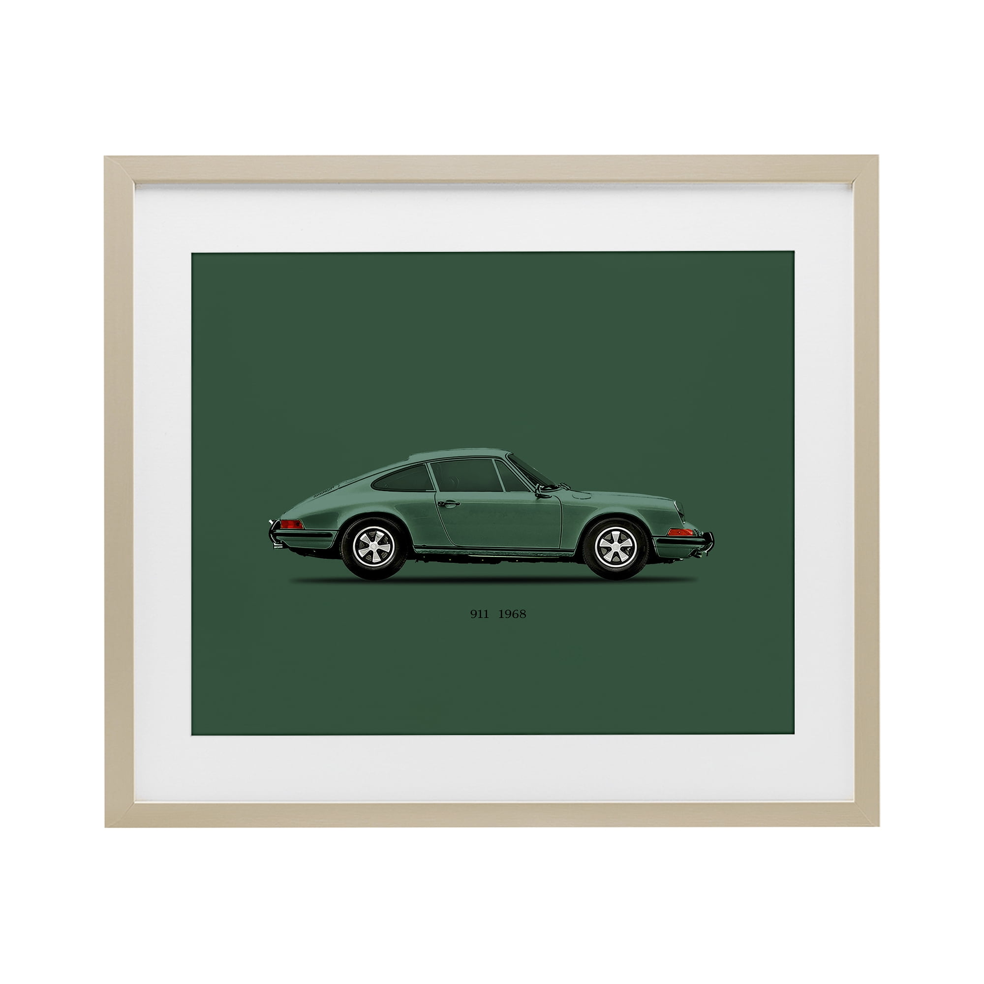 Stupell Industries Green Toned Classic Car Birch Framed Print Under Glass, design by Mark Rogan