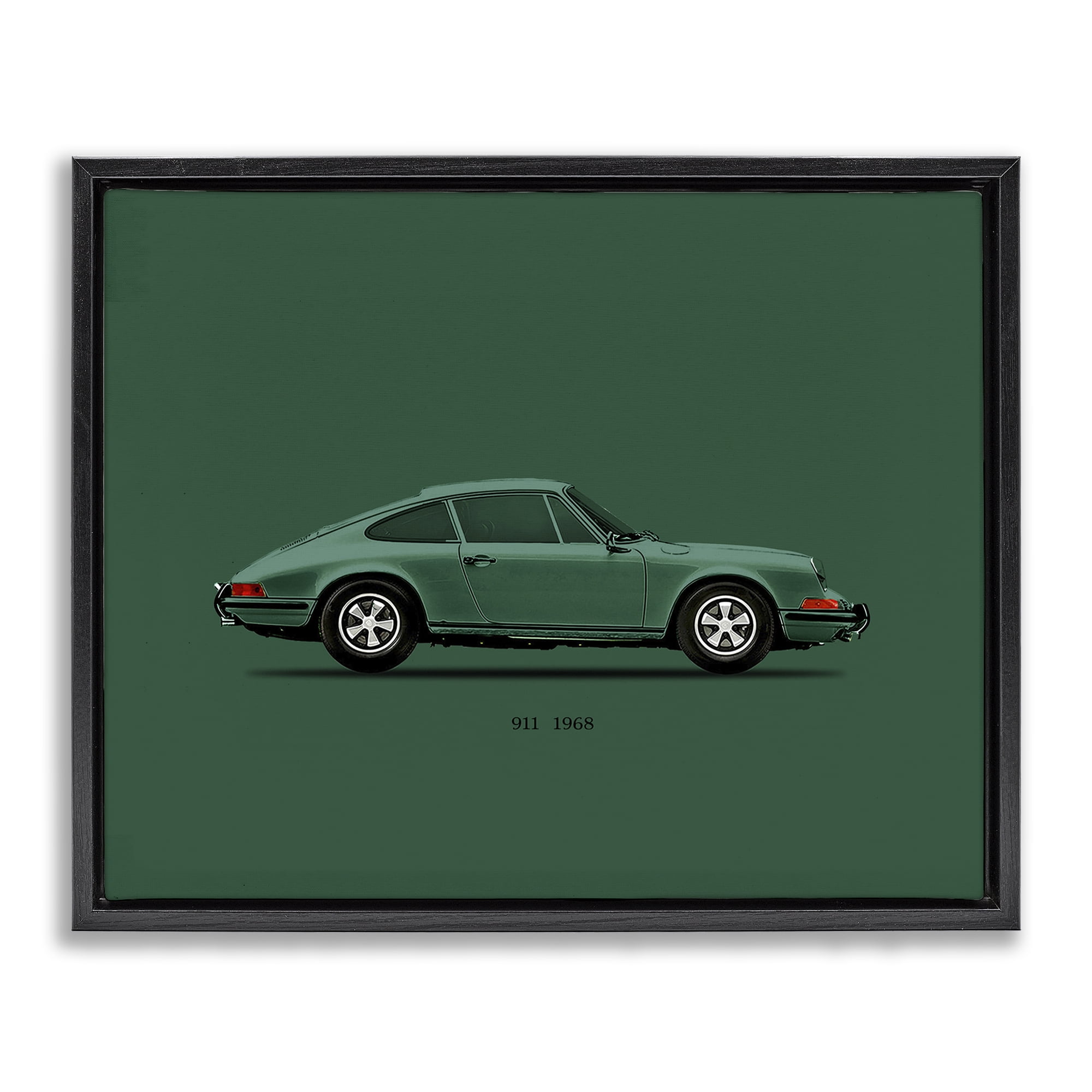 Stupell Industries Green Toned Classic Car Black Framed Floater Canvas Wall Art, design by Mark Rogan