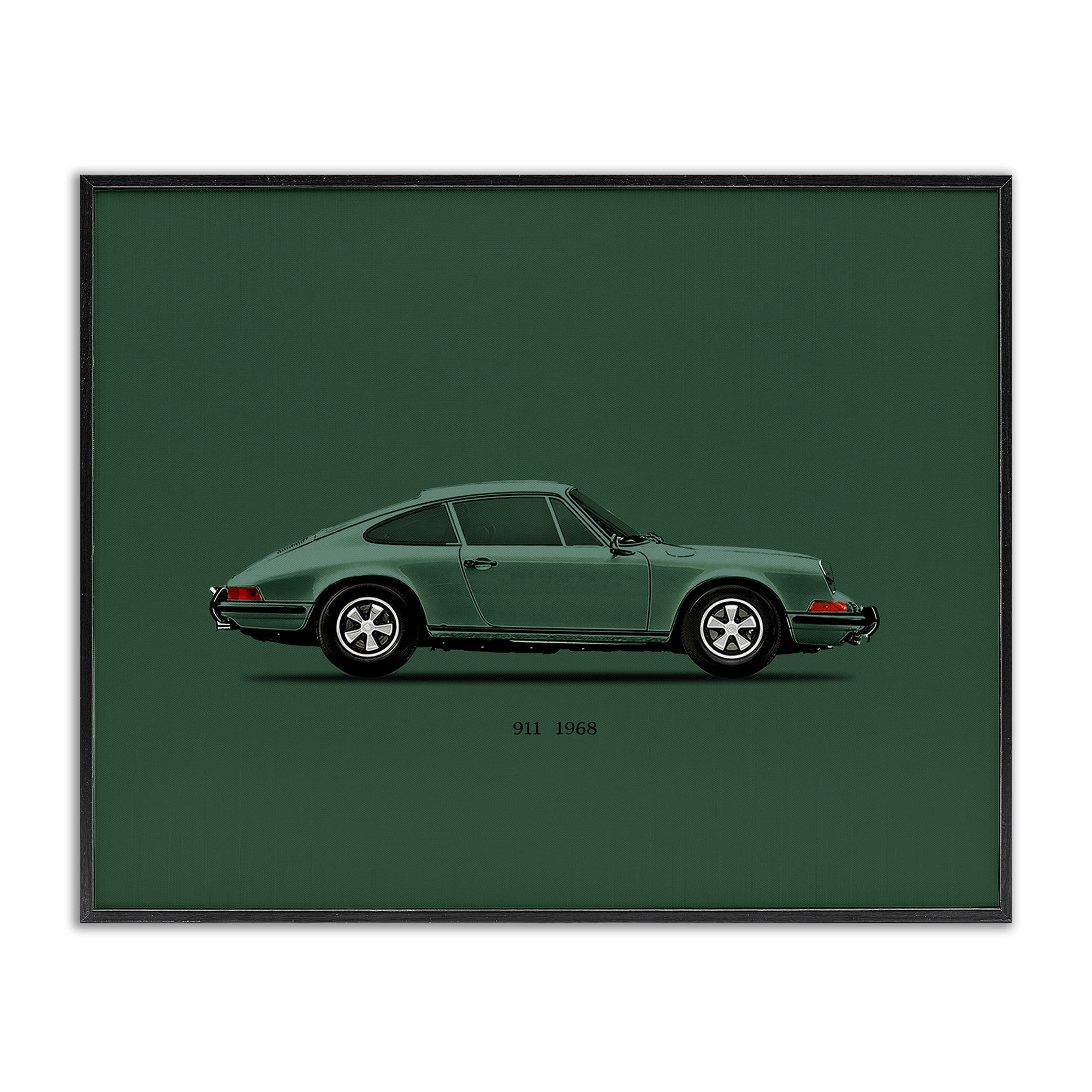Stupell Industries Green Toned Classic Car Black Framed Giclee Art, design by Mark Rogan