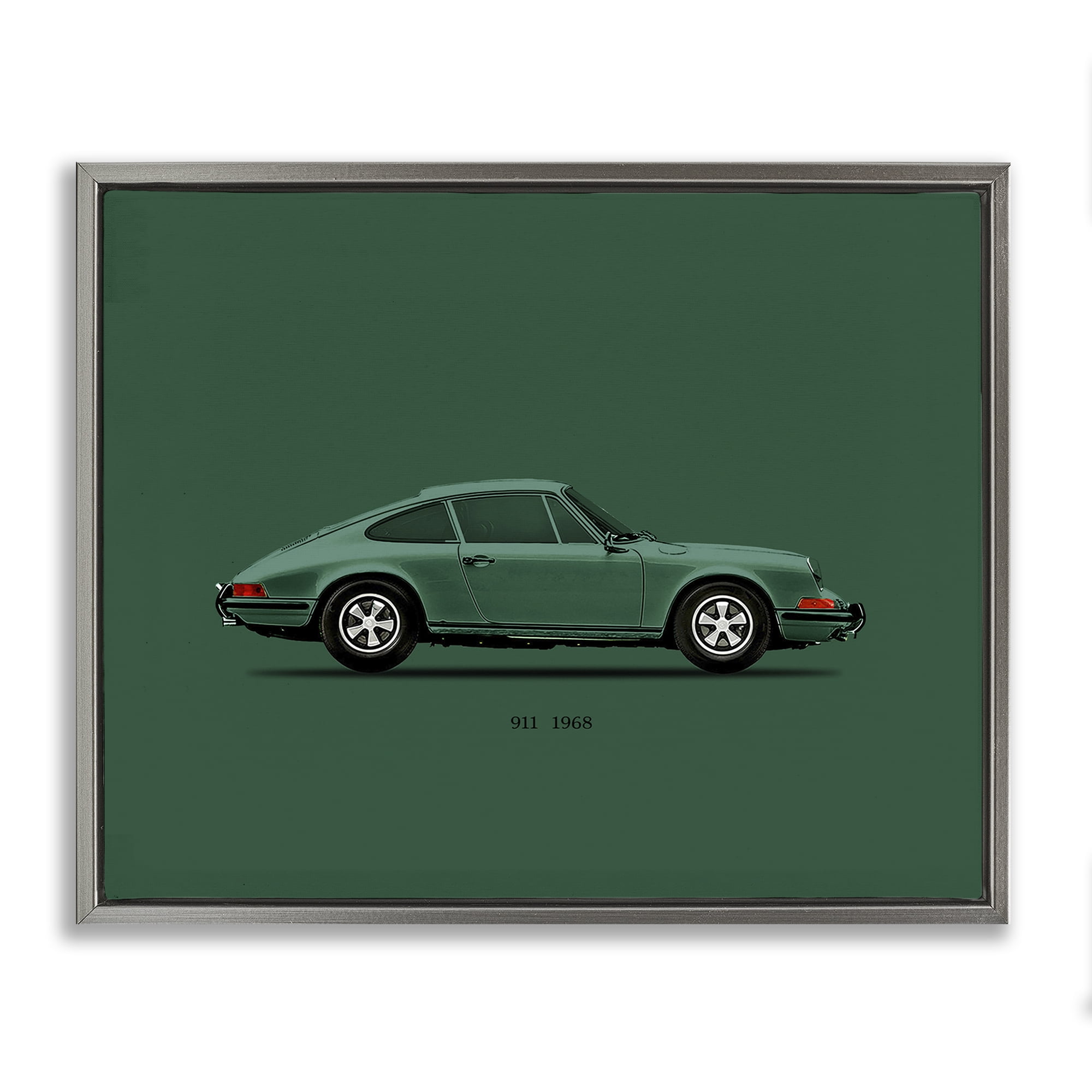 Stupell Industries Green Toned Classic Car Gray Framed Floater Canvas Wall Art, design by Mark Rogan