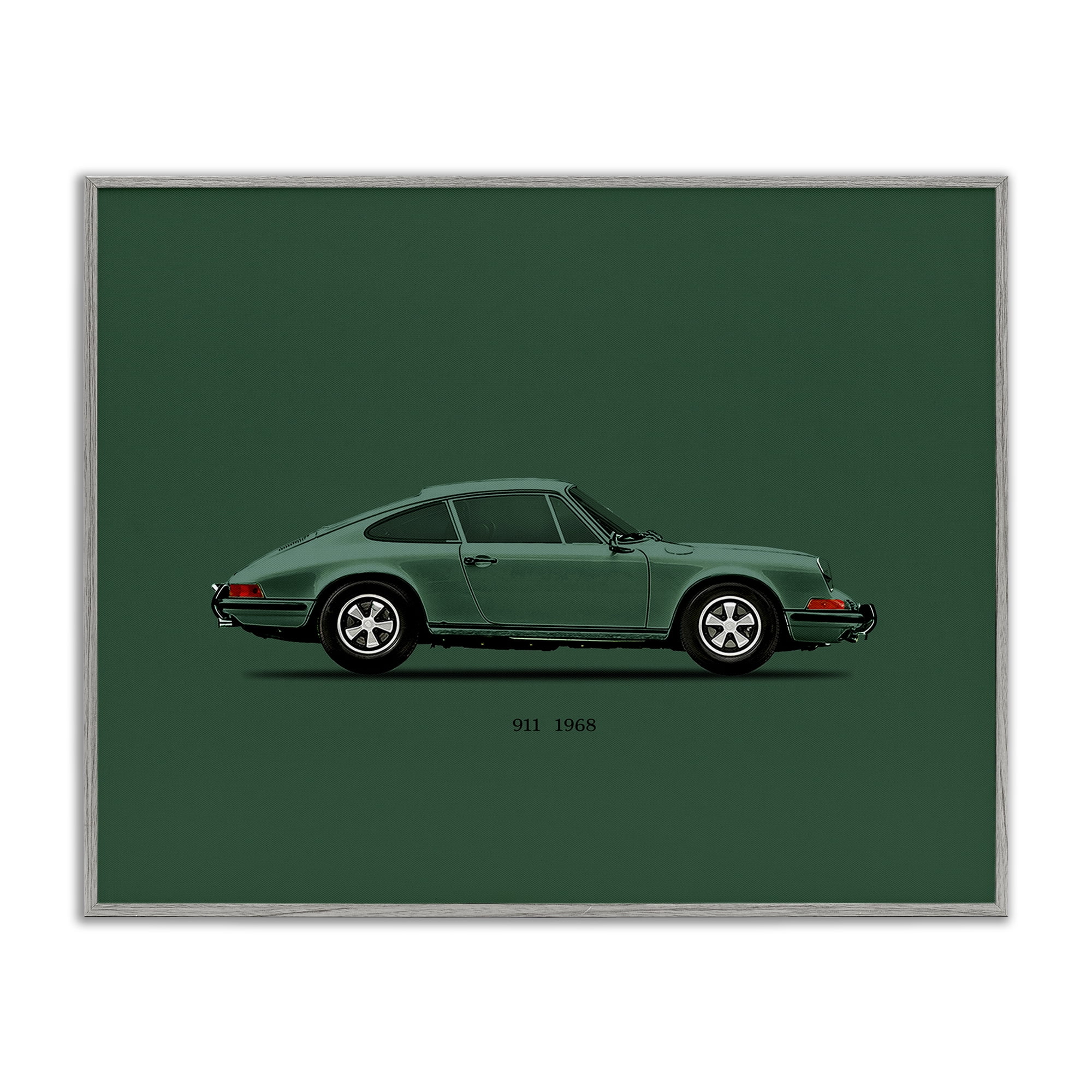 Stupell Industries Green Toned Classic Car Gray Framed Giclee Art, design by Mark Rogan
