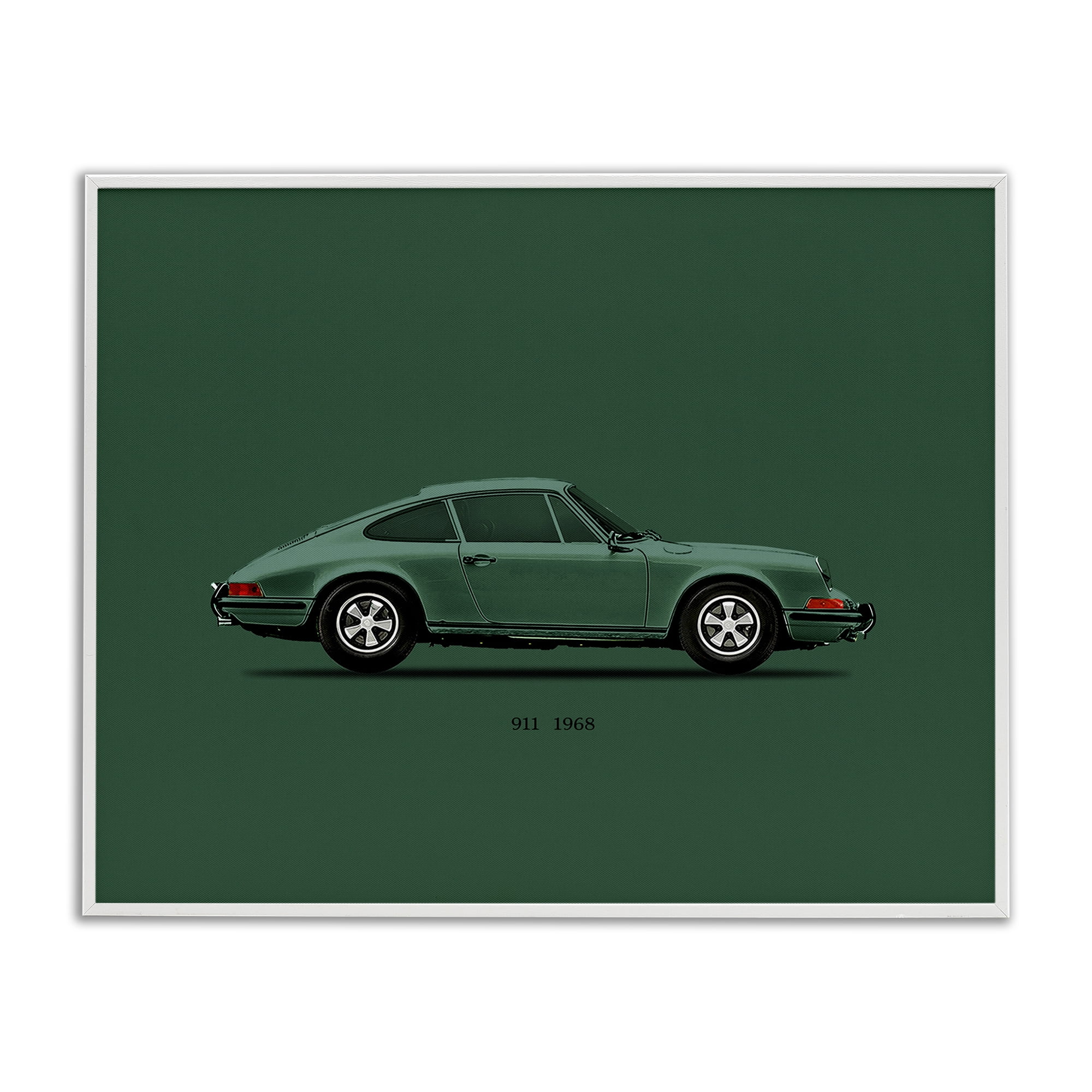 Stupell Industries Green Toned Classic Car White Framed Giclee Art, design by Mark Rogan