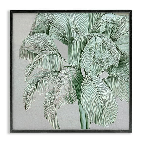 Stupell Industries Green Tropical Sway Black Framed Giclee Art design by Norm Stelfox, 12 x 12