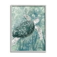 thumbnail image 1 of Stupell Industries Green Turtle & Bubbles Animals & Insects Painting Gray Framed Art Print Wall Art, 11 x 14, 1 of 9
