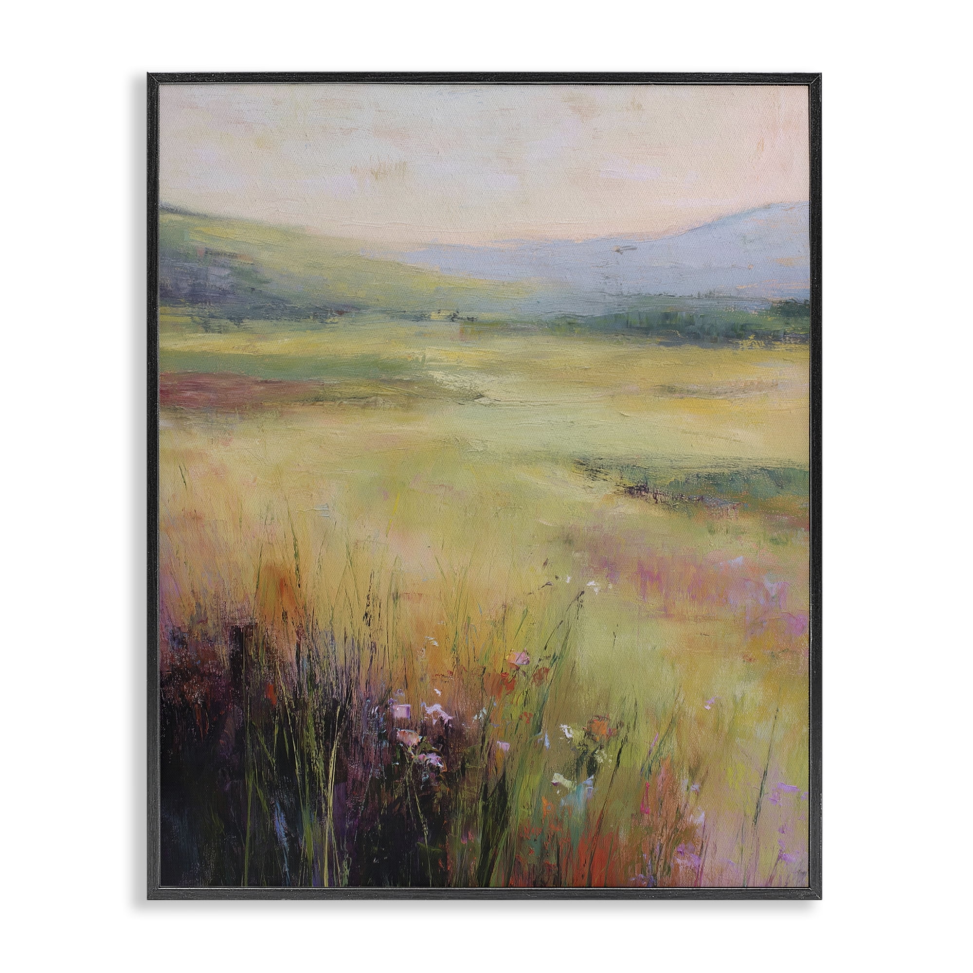 Stupell Industries Green Valley View Black Framed Giclee Art, design by Svetlana Aleynikova