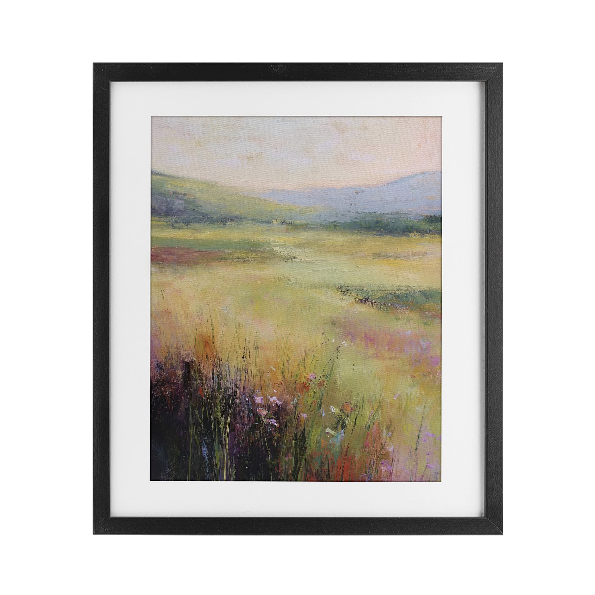 Stupell Industries Green Valley View Black Framed Print Under Glass, design by Svetlana Aleynikova