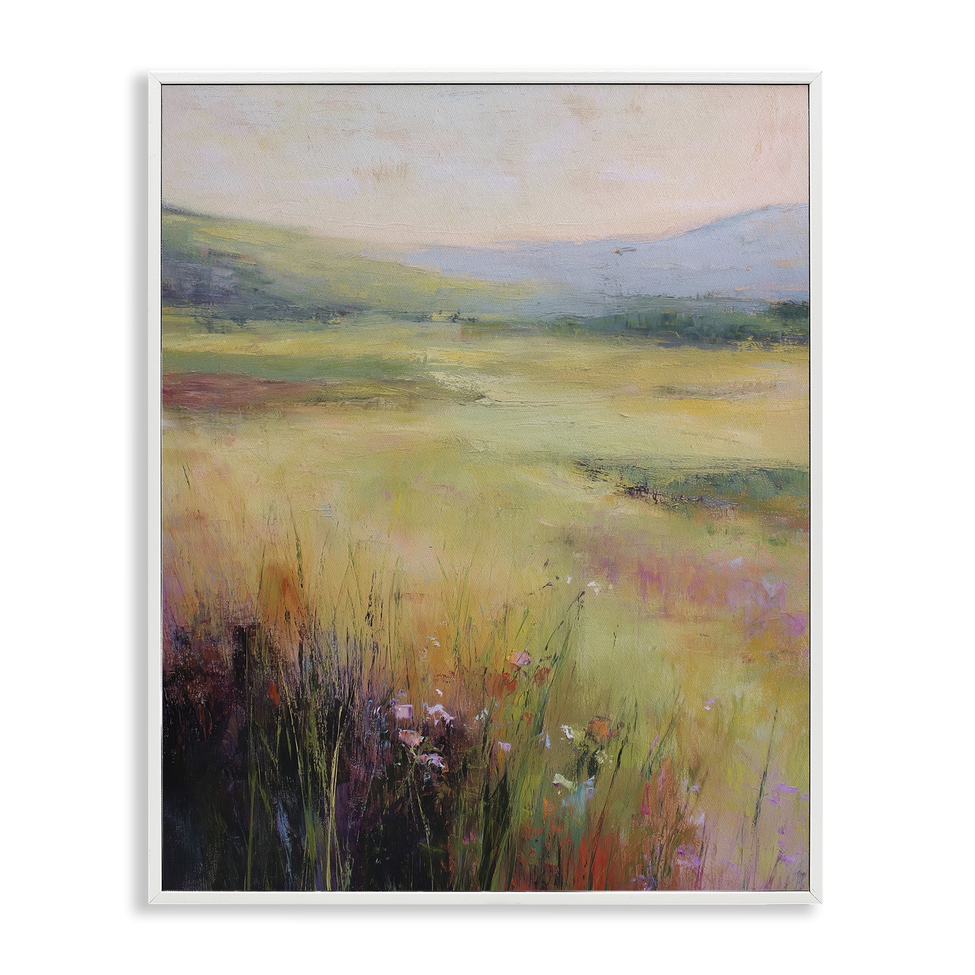 Stupell Industries Green Valley View White Framed Giclee Art, design by Svetlana Aleynikova