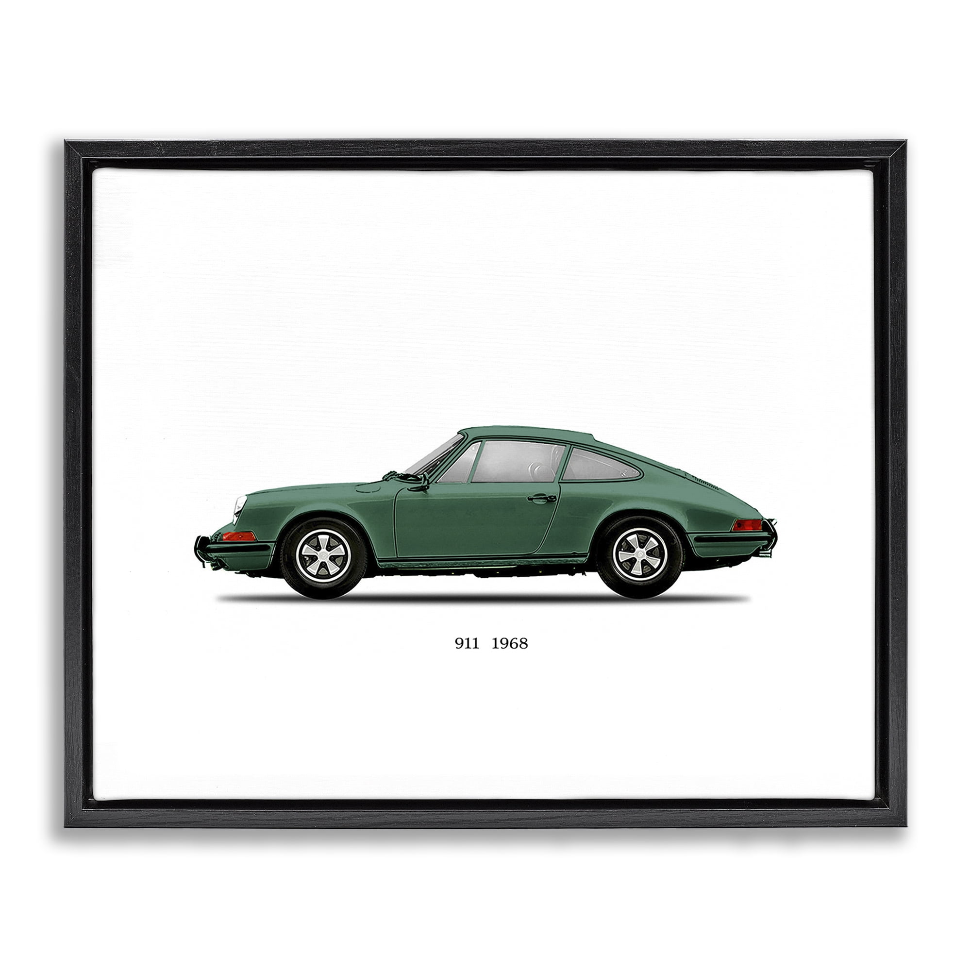 Stupell Industries Green Vintage Car Model Black Framed Floater Canvas Wall Art, design by Mark Rogan