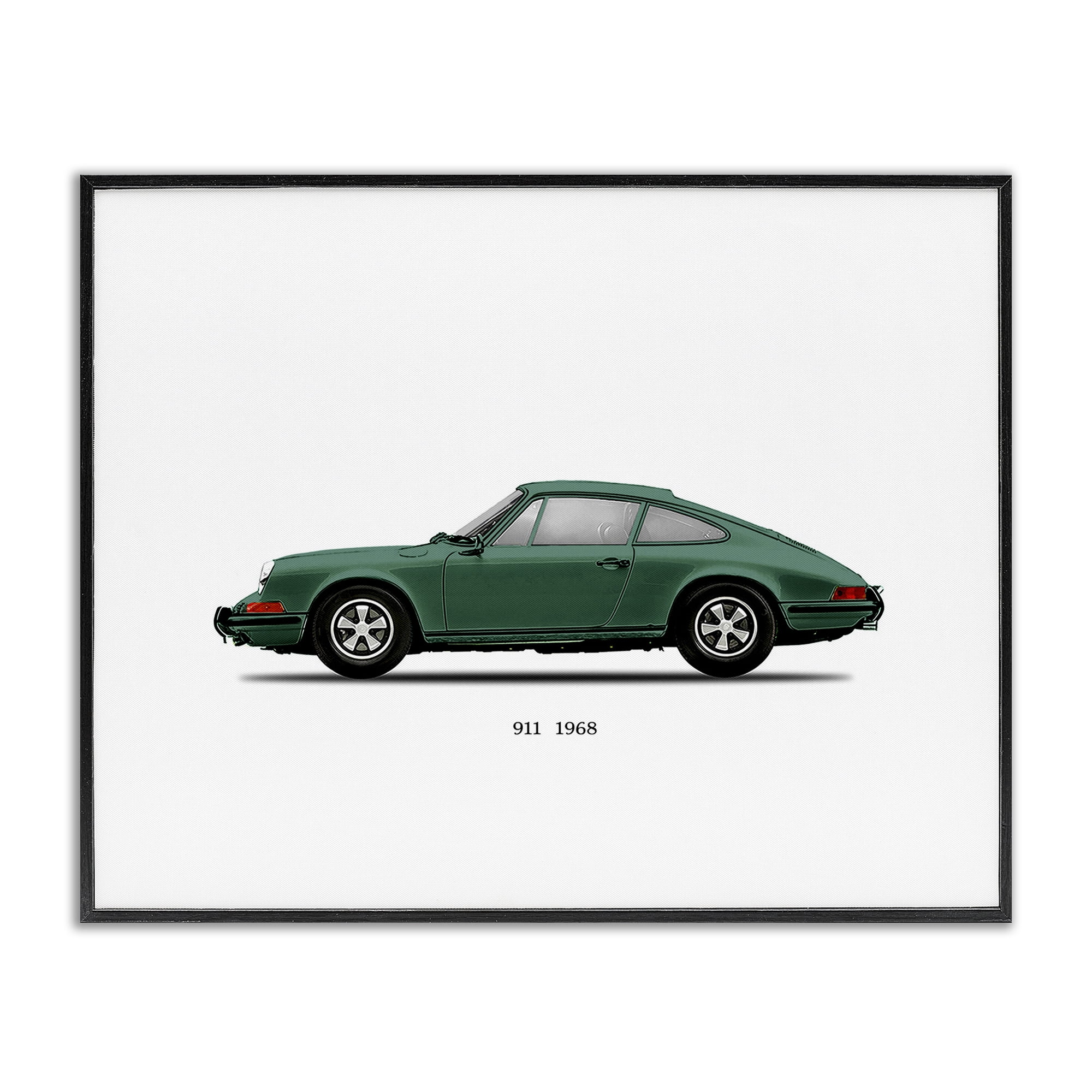 Stupell Industries Green Vintage Car Model Black Framed Giclee Art, design by Mark Rogan