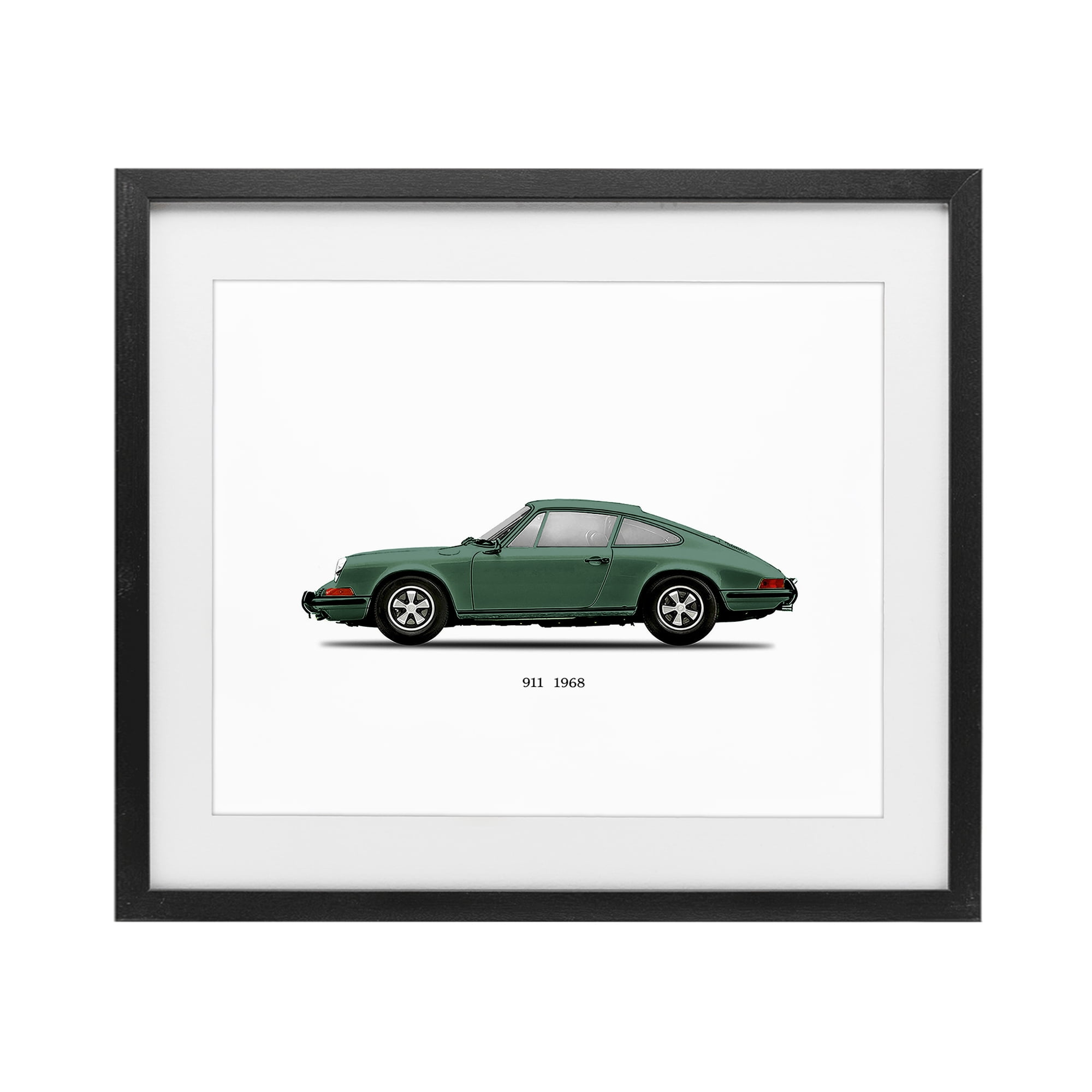 Stupell Industries Green Vintage Car Model Black Framed Print Under Glass, design by Mark Rogan
