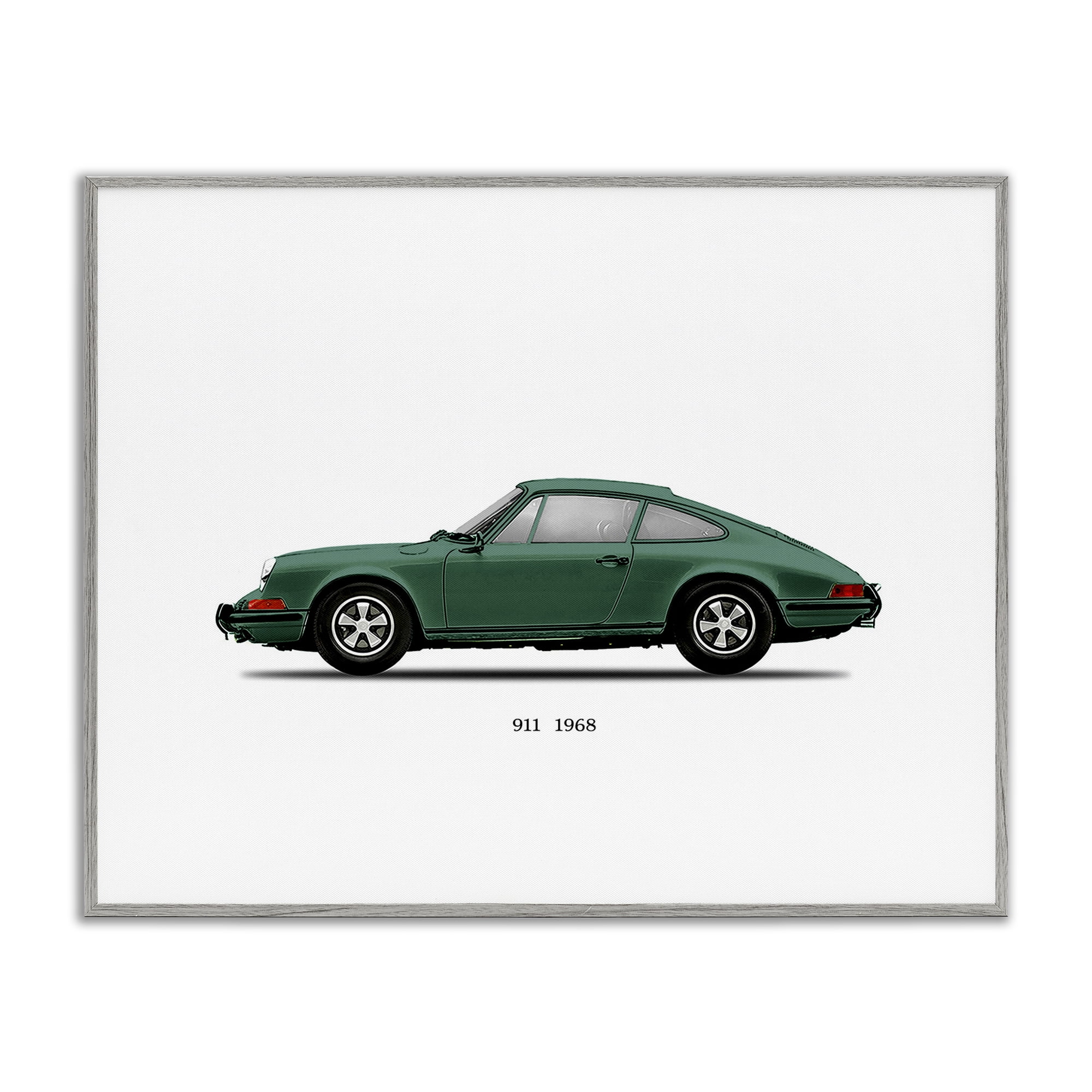 Stupell Industries Green Vintage Car Model Gray Framed Giclee Art, design by Mark Rogan