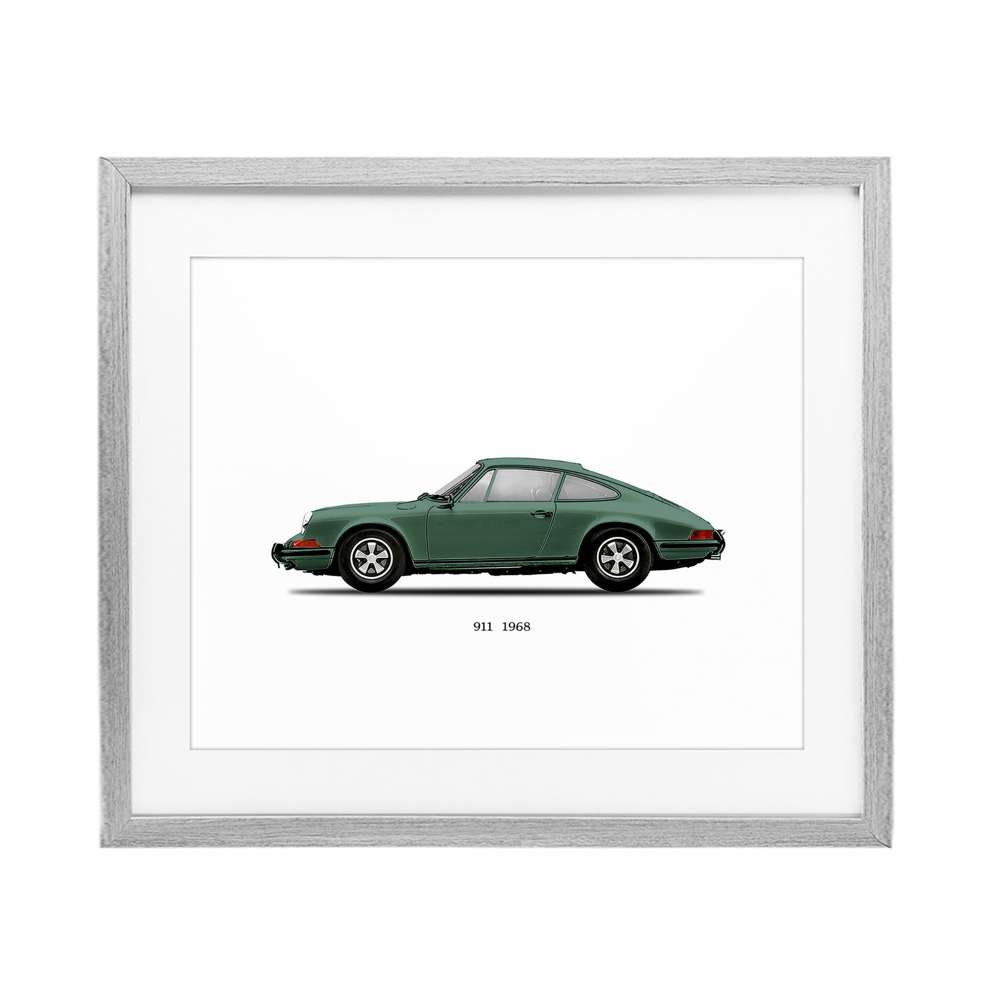Stupell Industries Green Vintage Car Model Gray Framed Print Under Glass, design by Mark Rogan